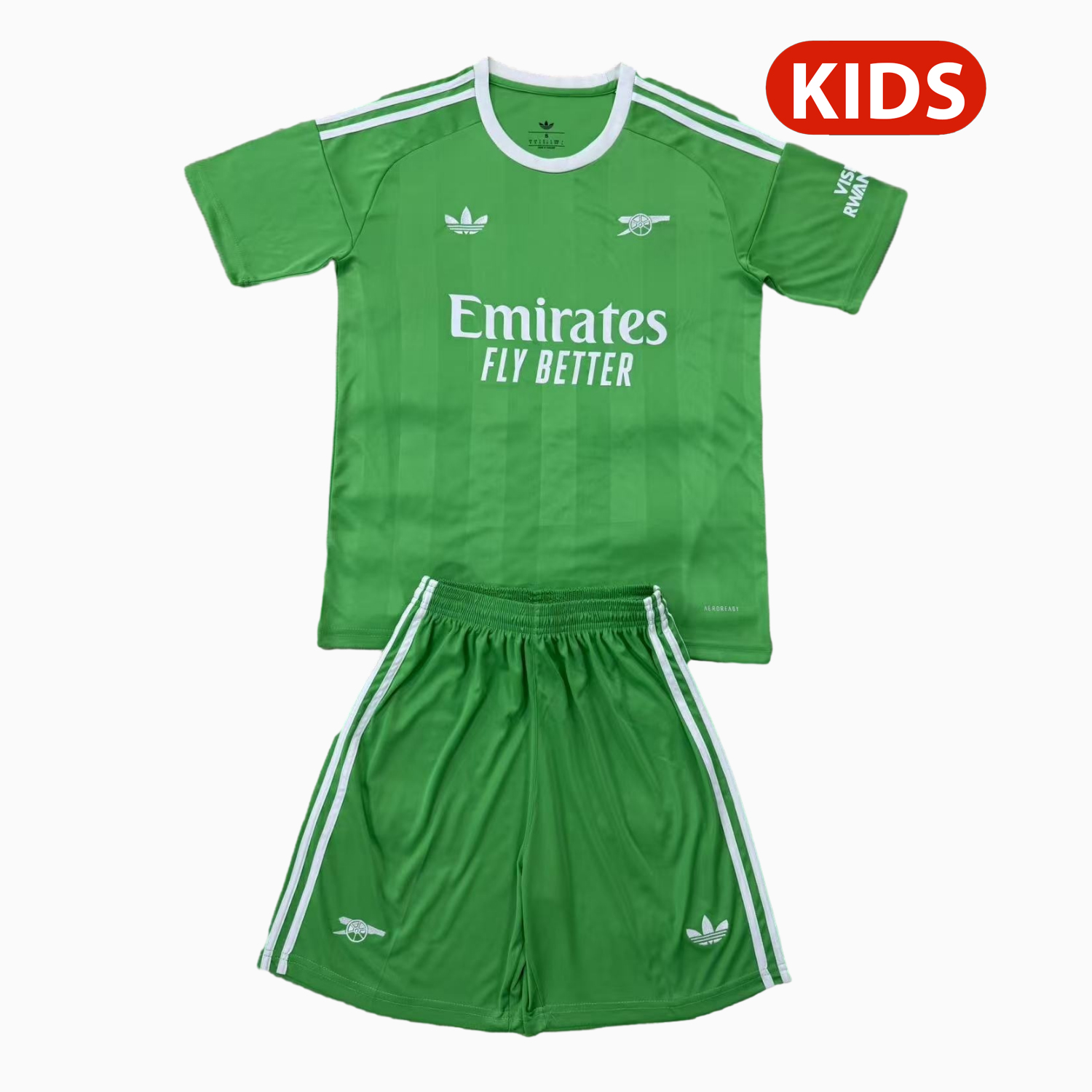 TKH-turbokithub-Arsenal 25-26 Green Goalkeeper Kids Kit