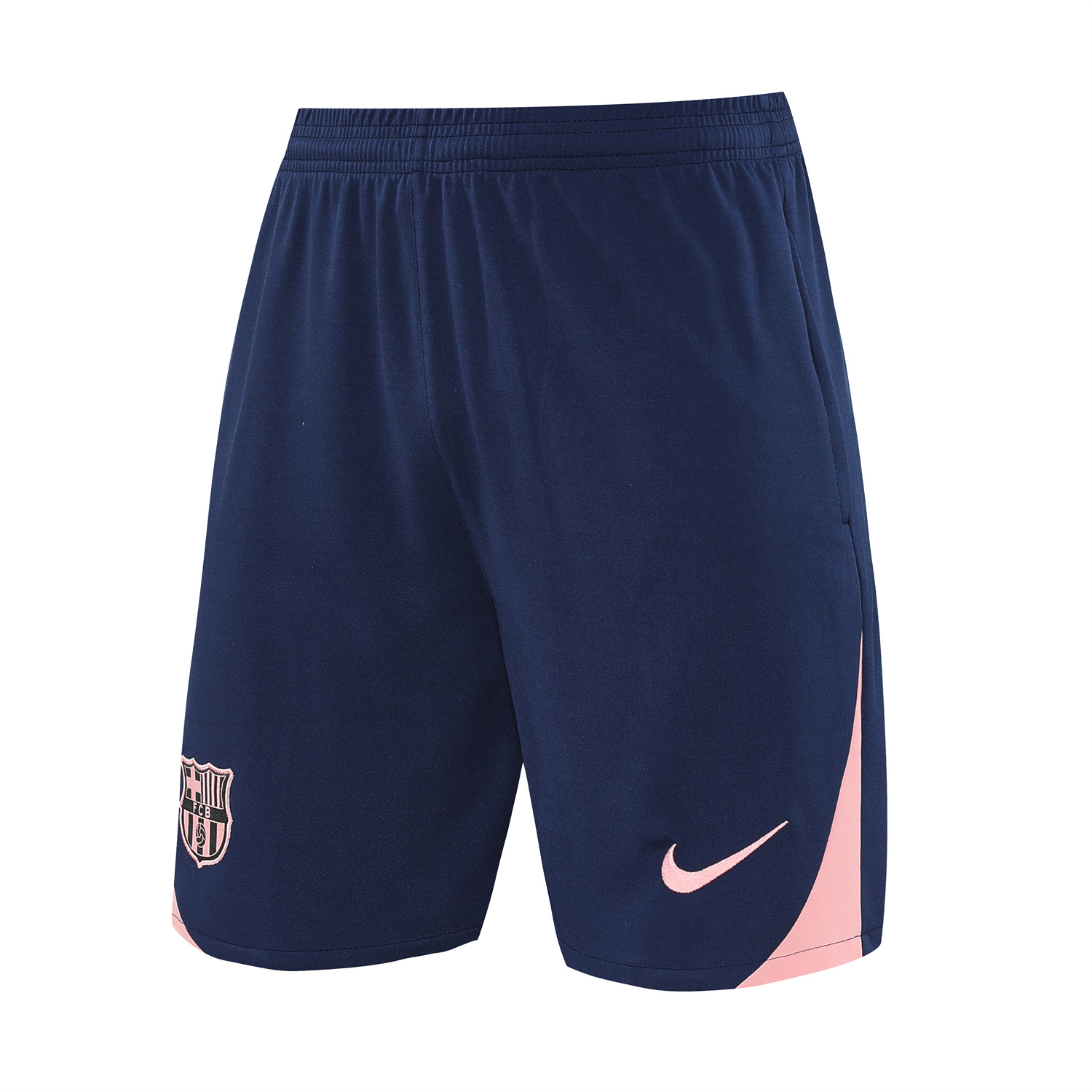 TKH-turbokithub-Barcelona 25-26 Short-Sleeve Training Set - Cream Top & Deep Blue Shorts