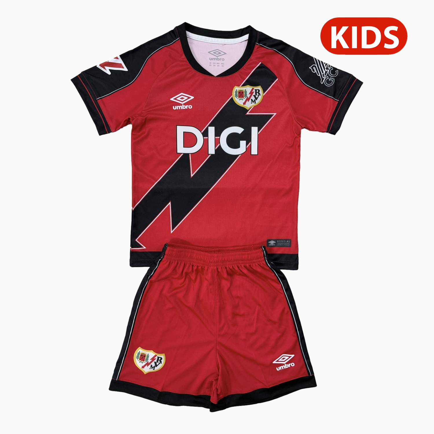 TKH-turbokithub-Rayo Vallecano 25-26 Away Kids Kit