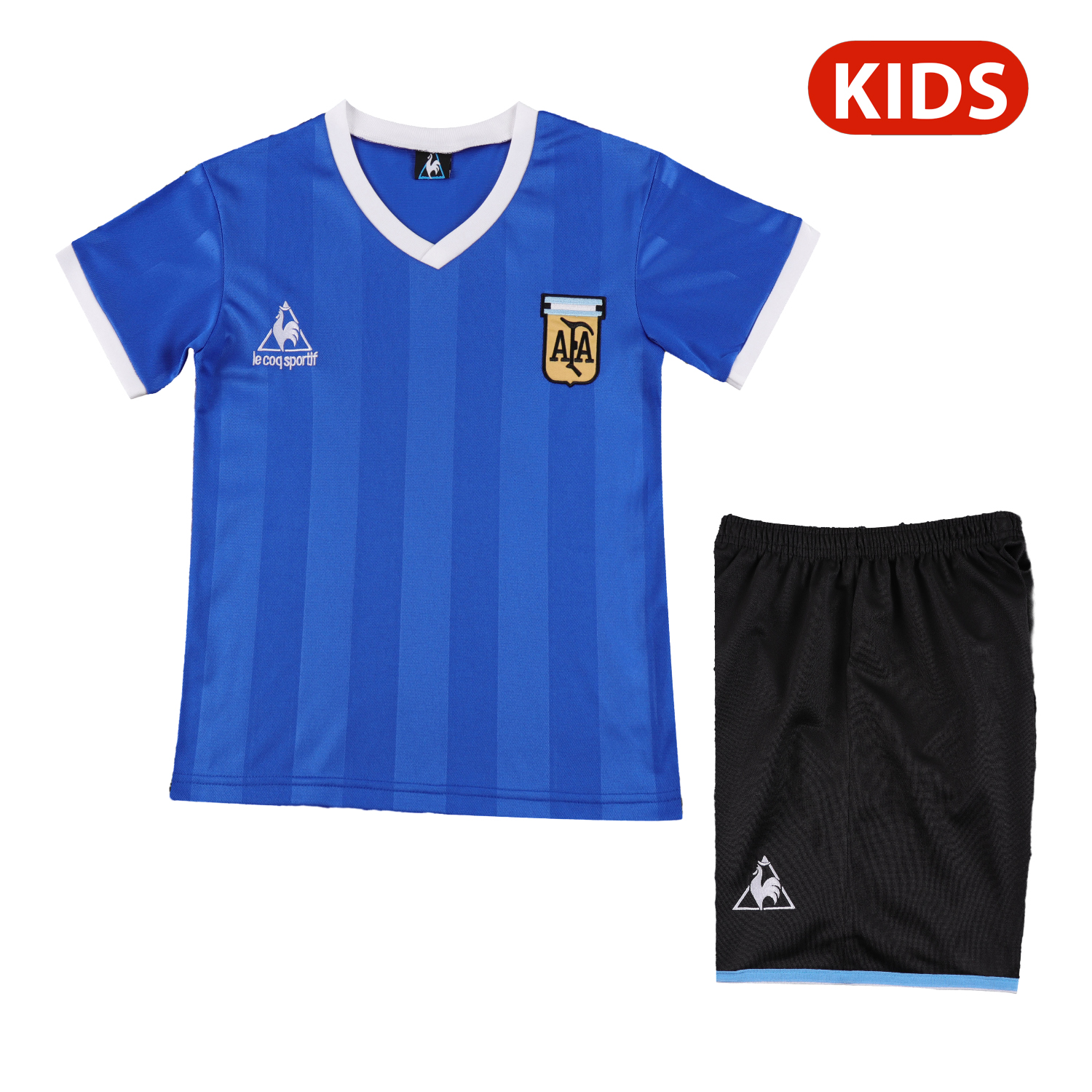 TKH-turbokithub-Retro Argentina 1986 Away Kids Kit