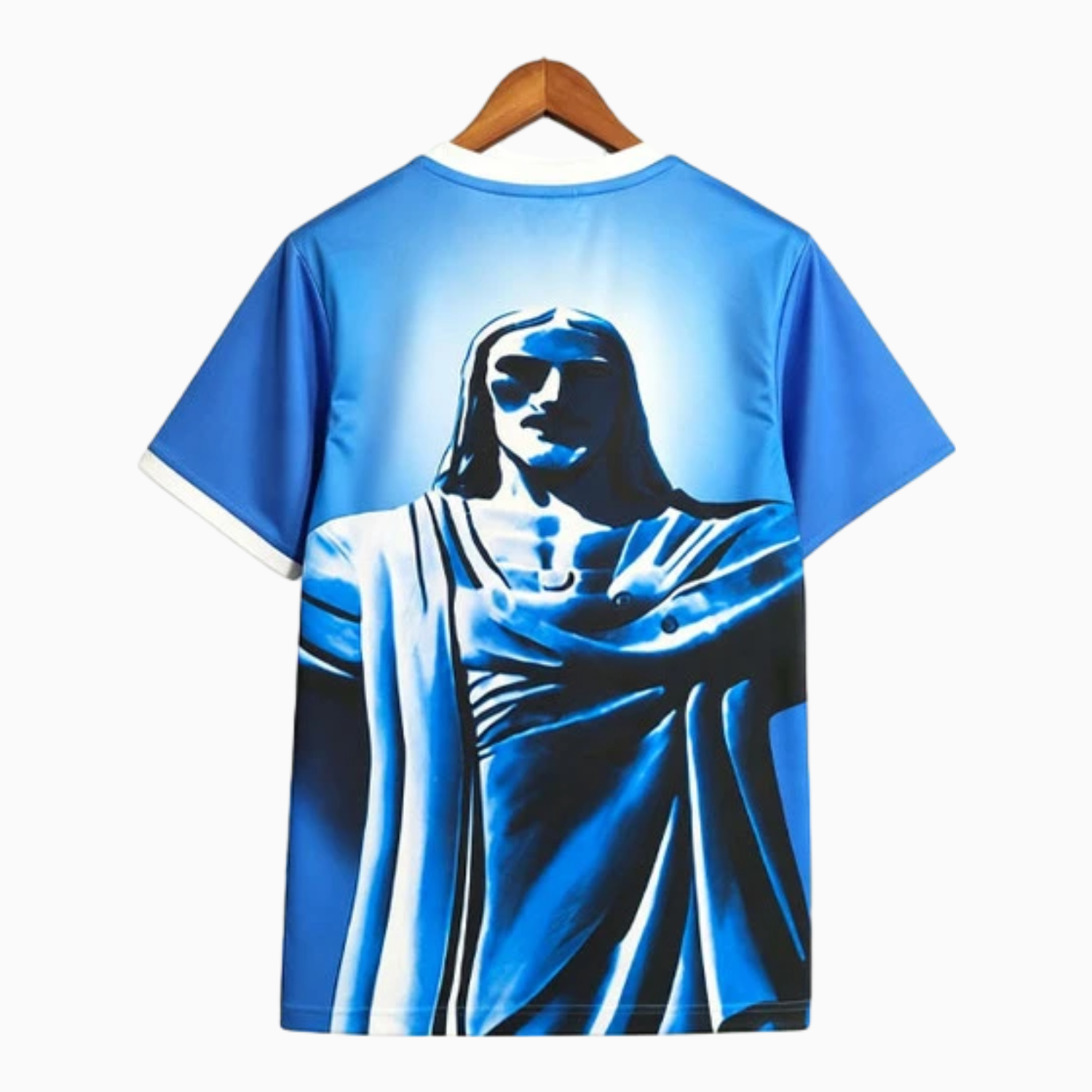 TKH-turbokithub-Brazil 2026 Blue Jesus Statue Blue Jersey - Fans Version