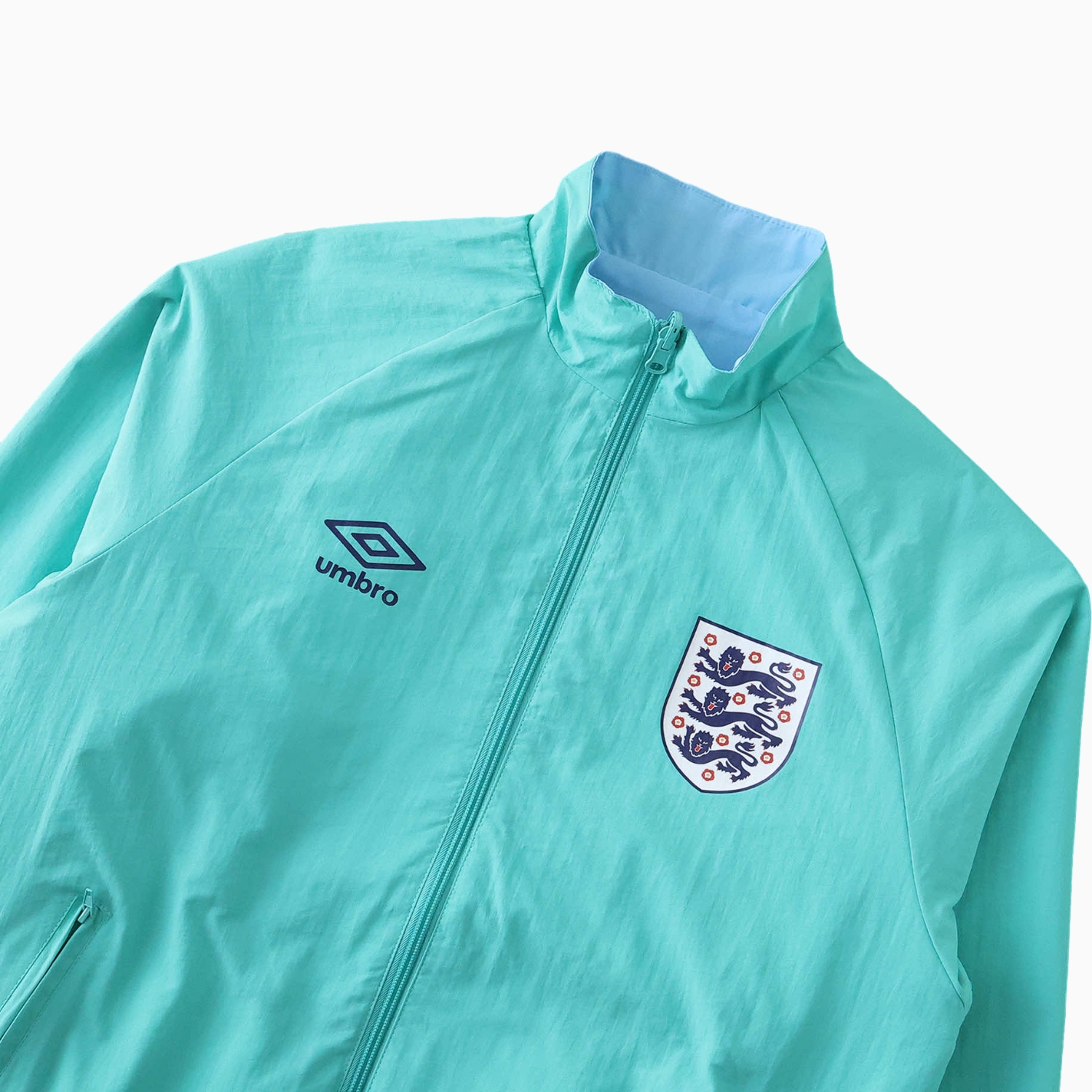 TKH-turbokithub-Retro England 1992 Third Double Sided Reversible Windbreaker - Blue & Green