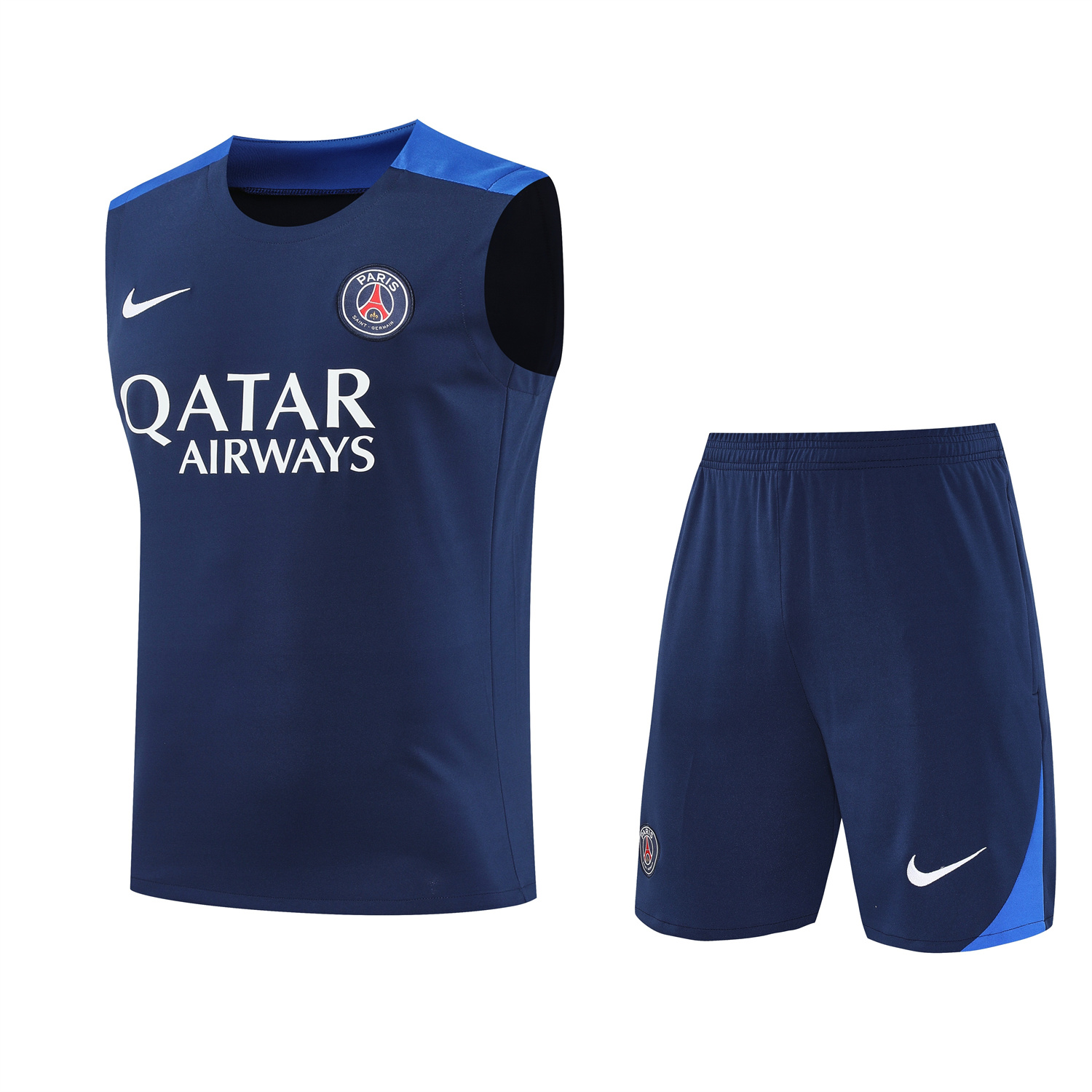 TKH-turbokithub-Paris Saint-Germain PSG 25-26 Vest Training Set - Royal Blue Vest & Royal Blue Shorts