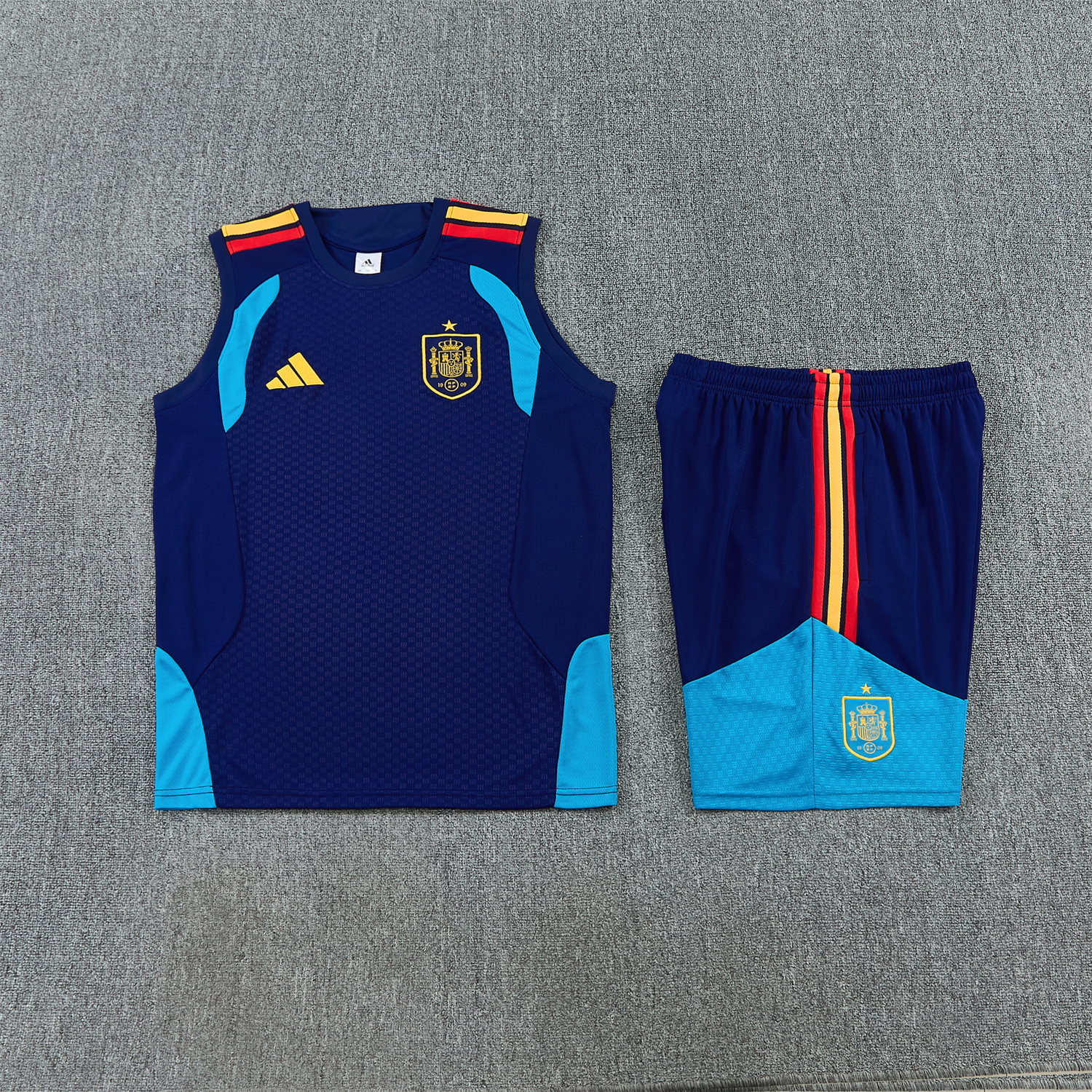 TKH-turbokithub-Spain 2026 Vest Training Set - Dark Blue Vest and Shorts