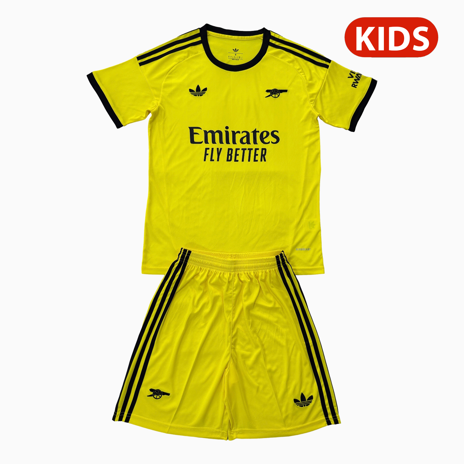 TKH-turbokithub-Arsenal 25-26 Yellow Goalkeeper Kids Kit