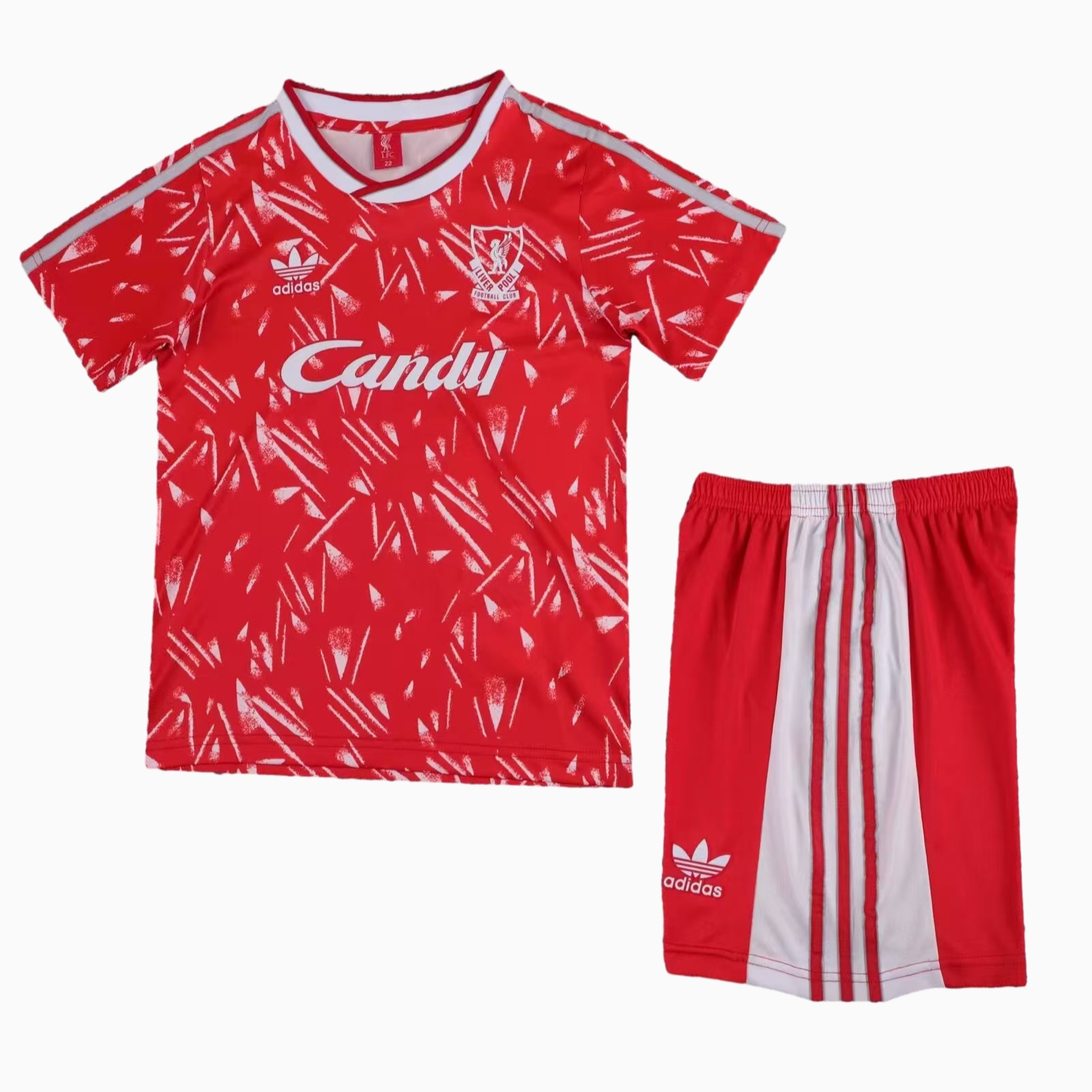 TKH-turbokithub-Retro Liver.pool 1989-91 Home Kids Kit