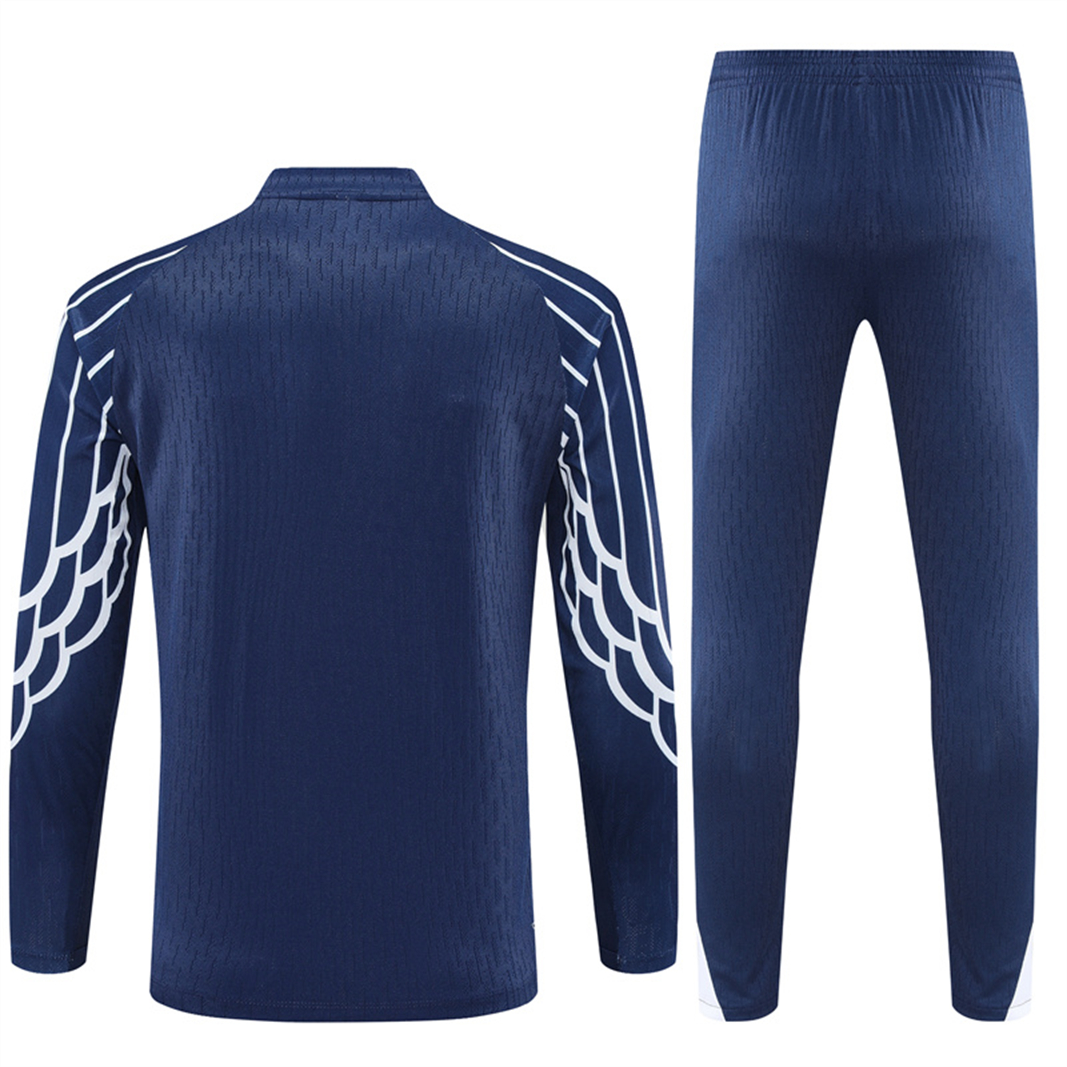 TKH-turbokithub-Paris Saint-Germain PSG 25-26 Long Sleeve Training Set - JD White Wing Royal Blue Top and Pants