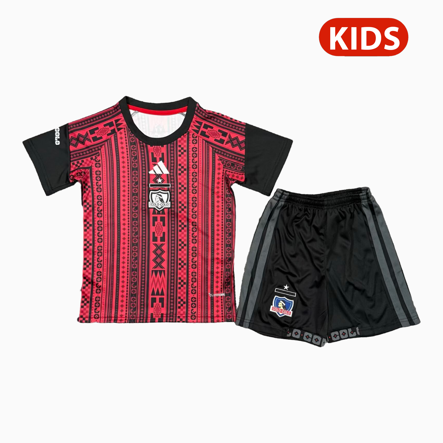 TKH-turbokithub-Colo Colo 25-26 Red Pre-Match Kids Kit