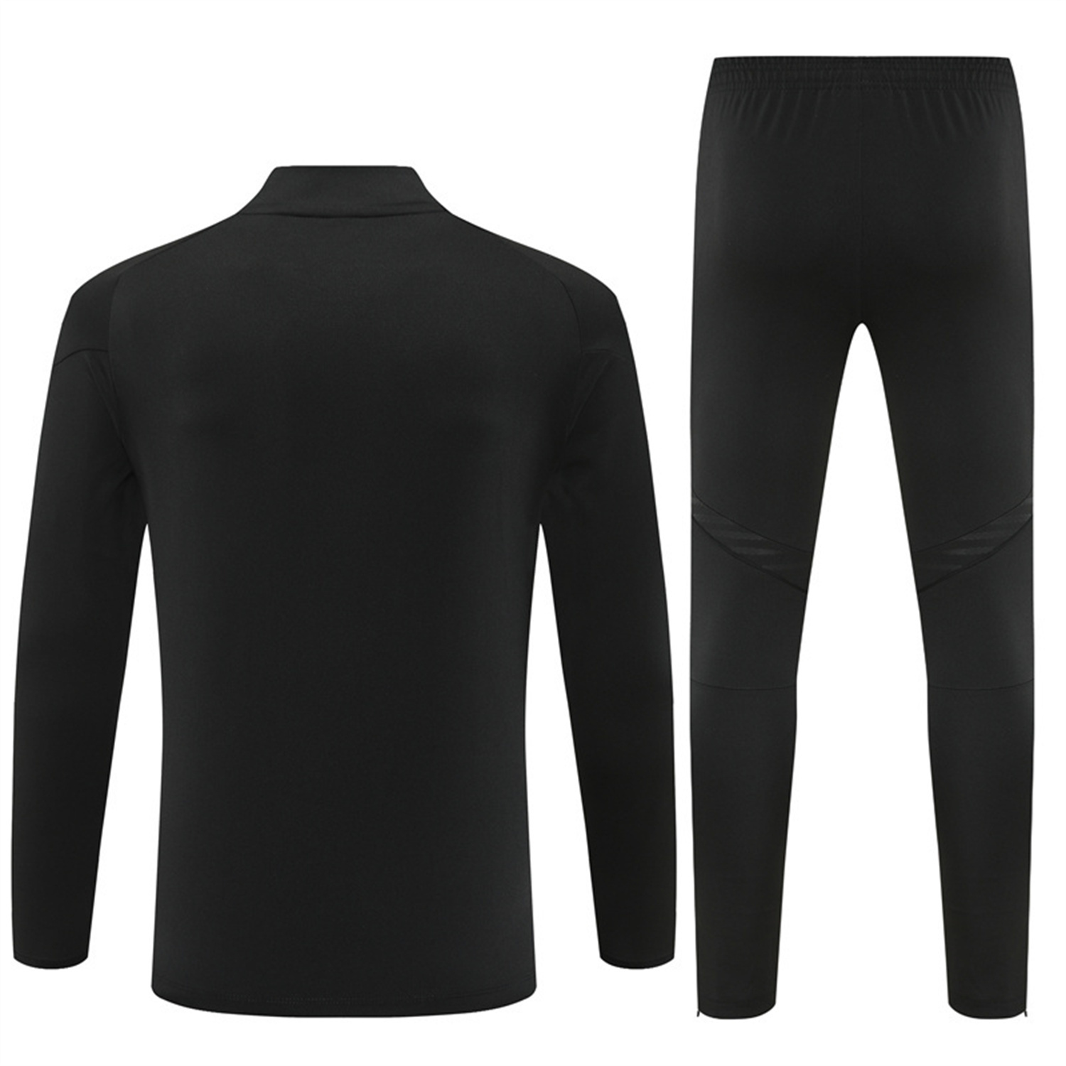 TKH-turbokithub-Real Madrid 25-26 Kids Long Sleeve Training Set - Player Version - Yellow Pattern Black Top and Black Pants