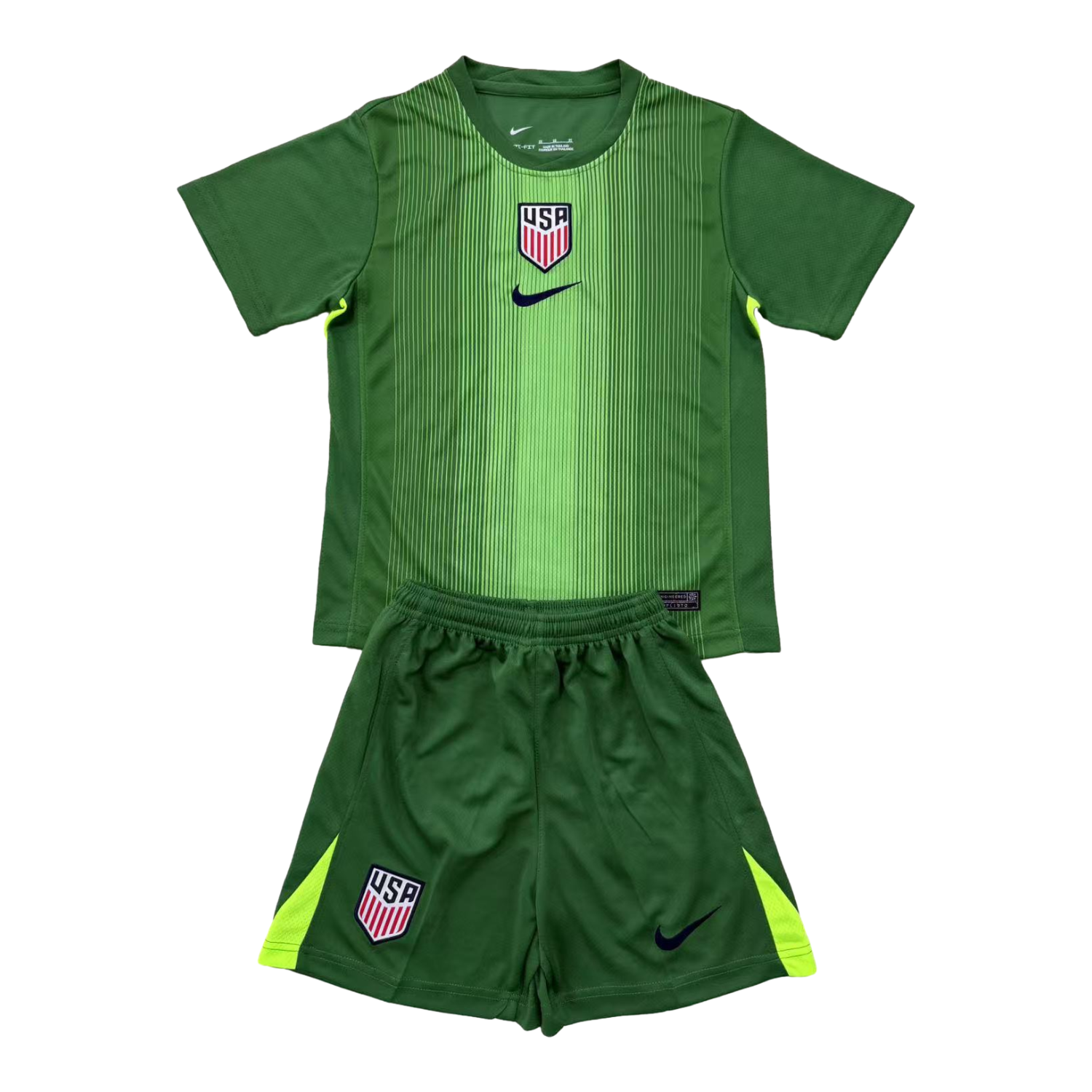 TKH-turbokithub-United States USA 25-26 Green Goalkeeper Men's Adult Jersey Set - Fans Version