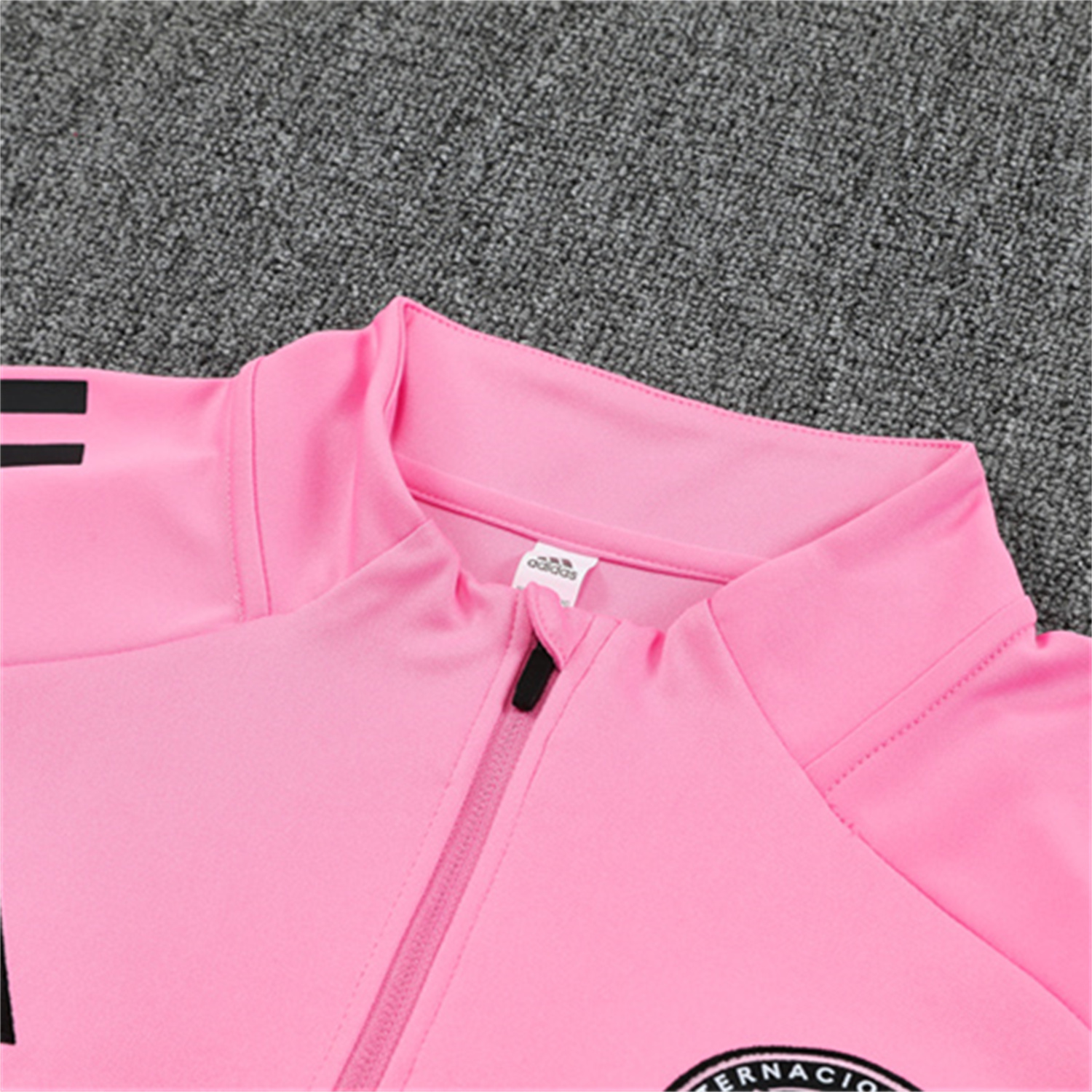 TKH-turbokithub-INT M.A.M 25-26 Long Sleeves Training with Black Sponsors Set - Pink Top & Black Pants