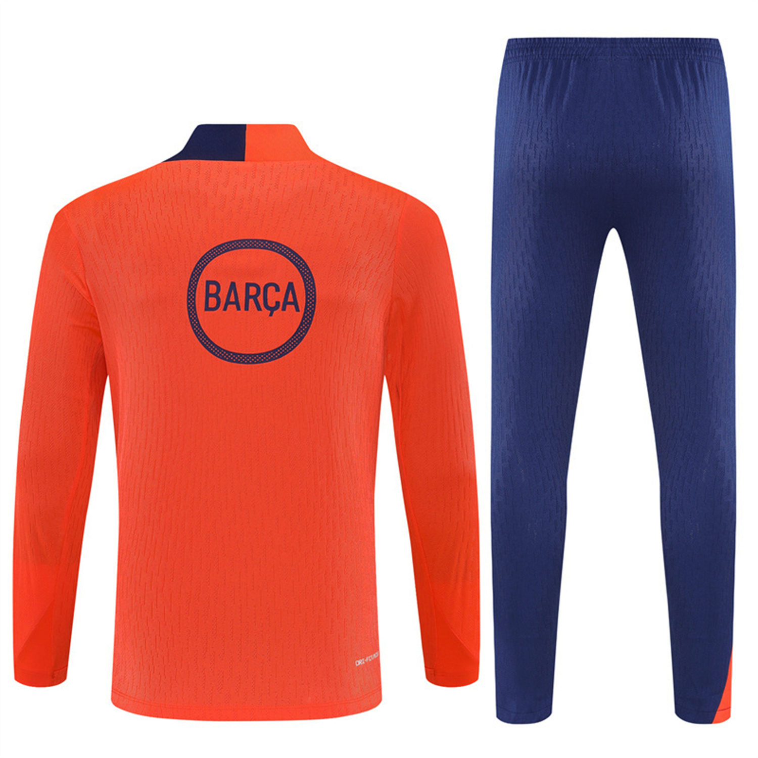 TKH-turbokithub-Barcelona 25-26 Long Sleeve Training Set - Orange Top Royal Blue Sponsor & Royal Blue Pants