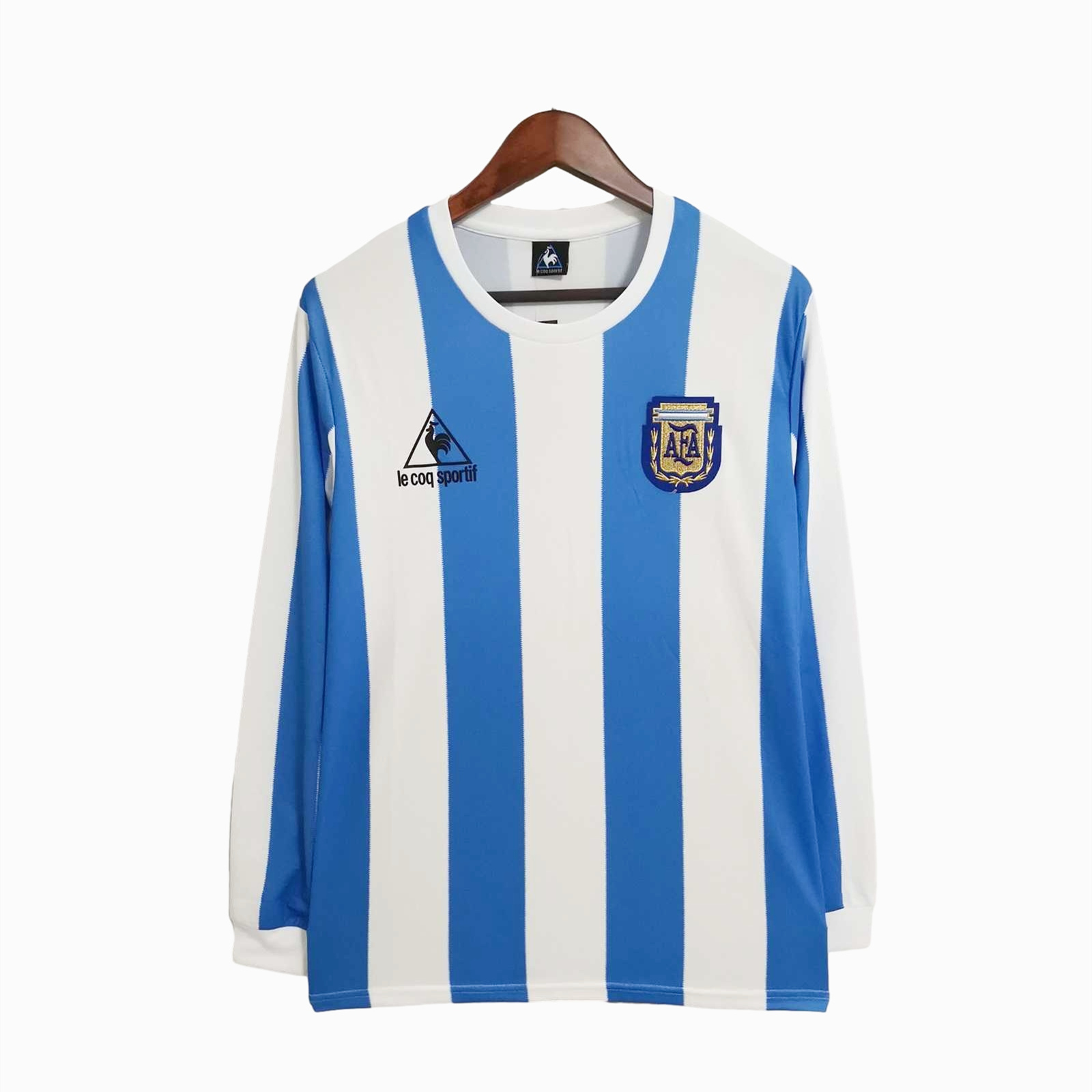 TKH-turbokithub-Retro Argentina 1986 Home Stadium Long Sleeve Jersey