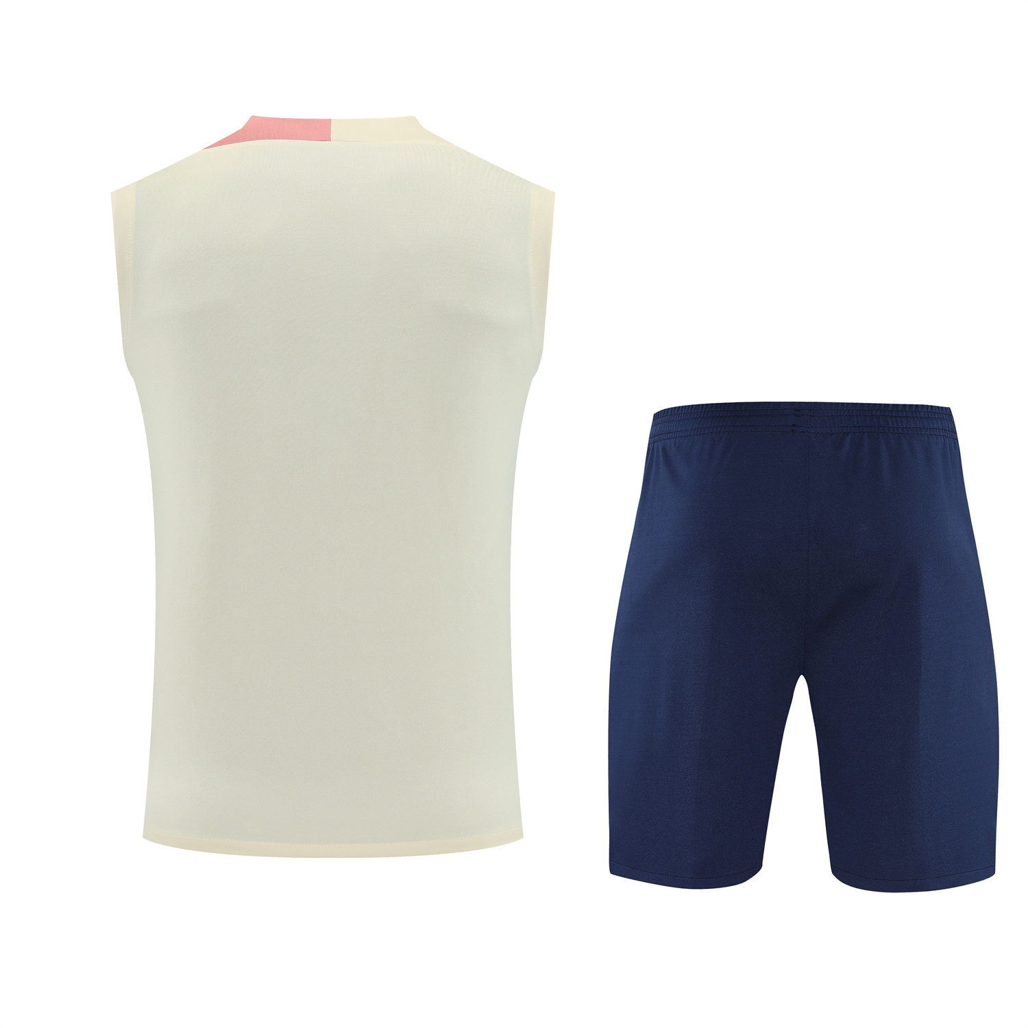 TKH-turbokithub-Barcelona 25-26 Vest Training Set - Cream Vest & Deep Blue Shorts