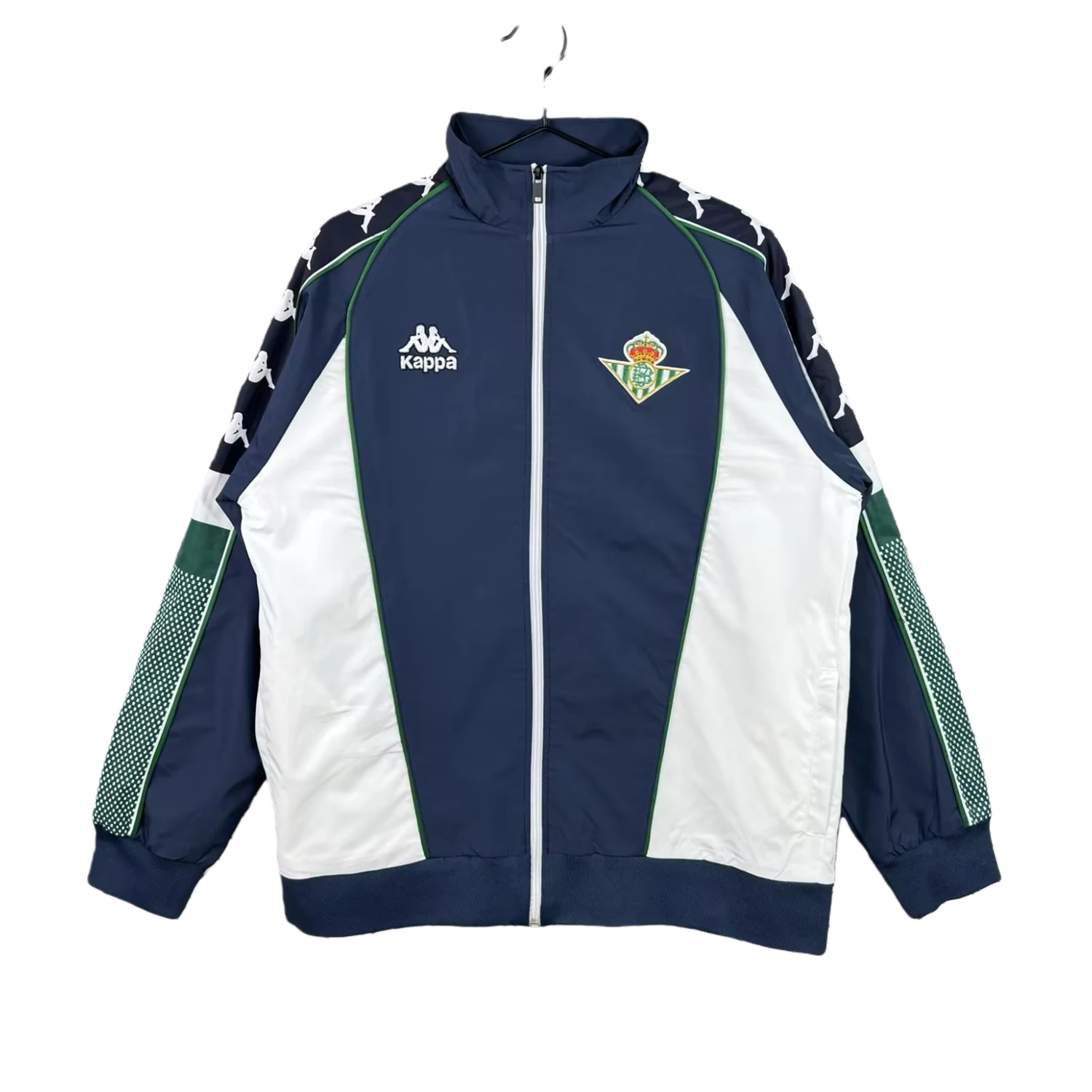 TKH-turbokithub-Retro Real Betis 1997-98 Deep Blue And White Windbreaker