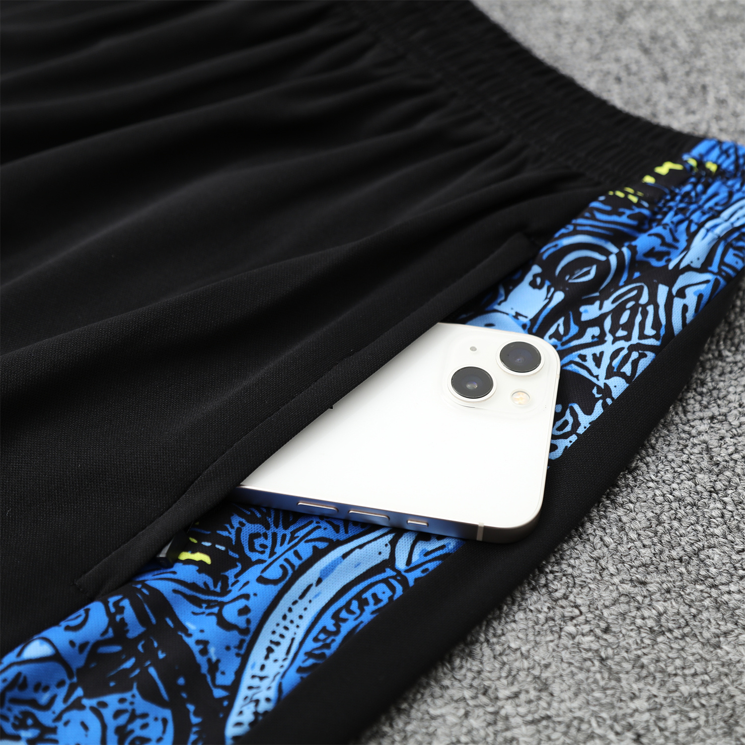 TKH-turbokithub-Brazil 25-26 Blue Jesus Statue Vest Training Set - Blue Vest & Black Shorts