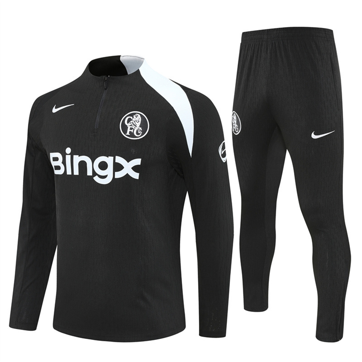 TKH-turbokithub-C.H.E.L.S.E.A 25-26 Long Sleeve Training Set - Player Version - Black Top and Black Pants