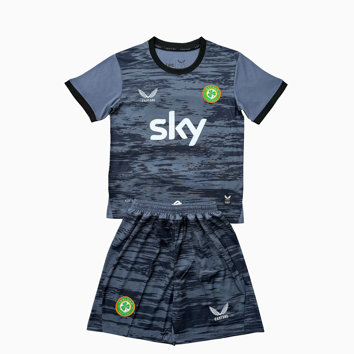 TKH-turbokithub-Ireland 25-26 Black Goalkeeper Kids Kit
