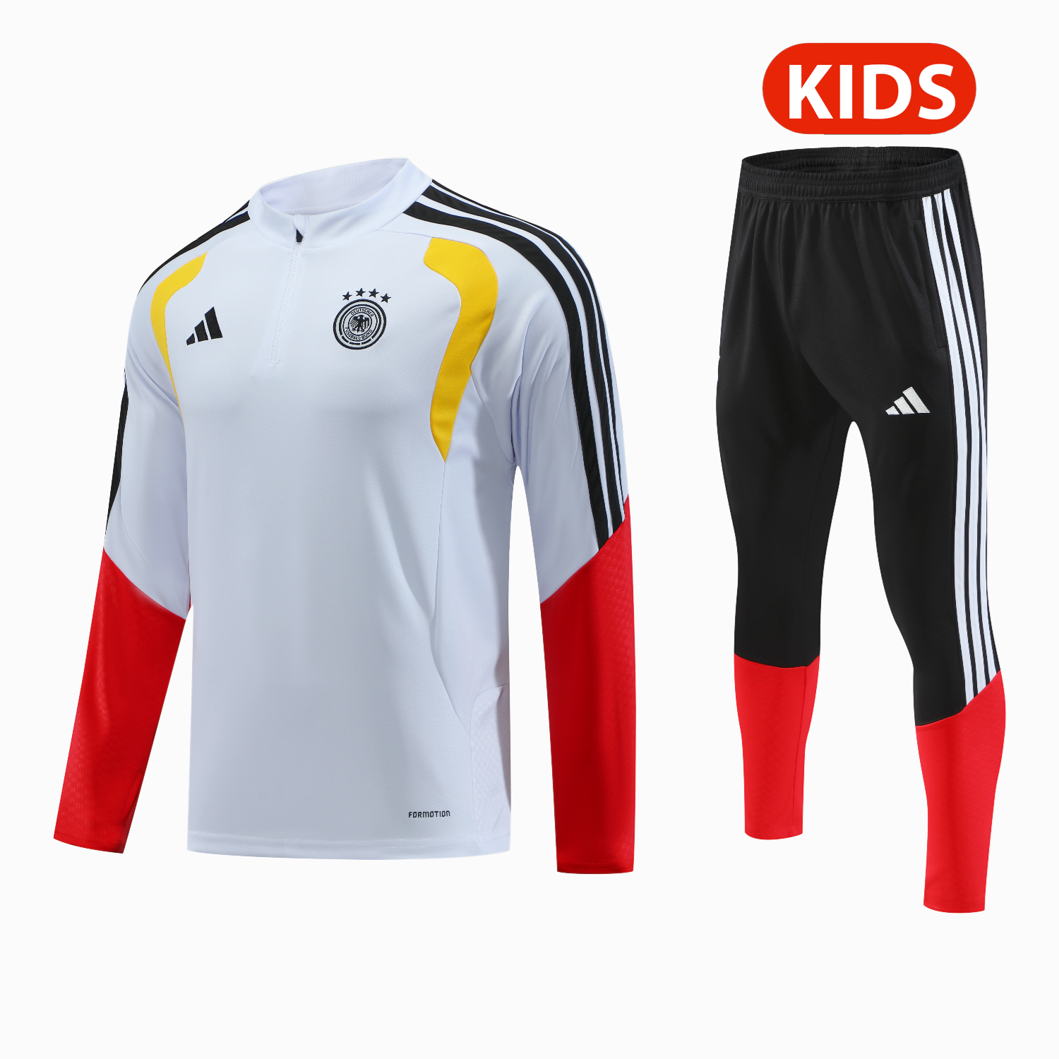 TKH-turbokithub-Germany 2026 Kids Long Sleeve Training Set - White Top & Pants