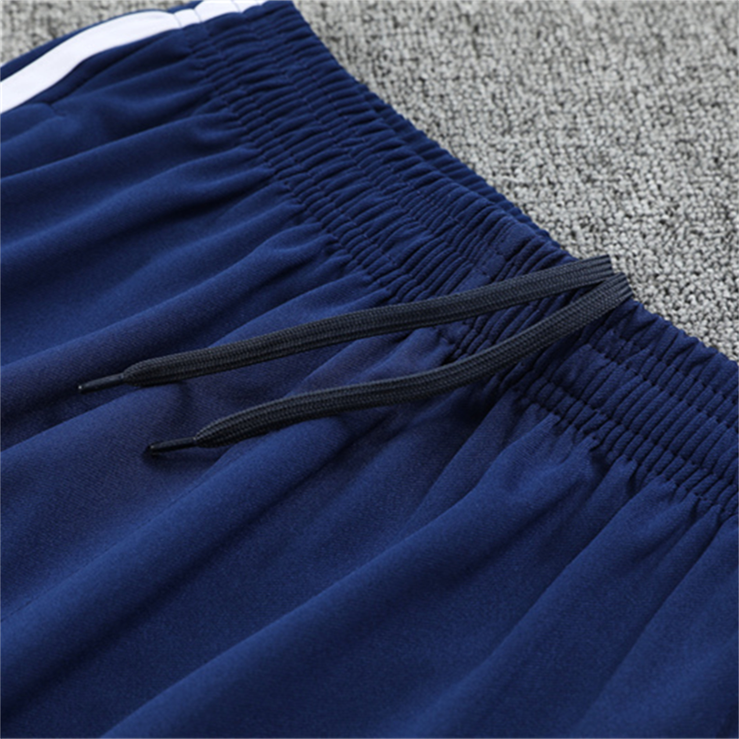 TKH-turbokithub-Real Madrid 25-26 Kids Long Sleeves Training Set - Green Line White Top and Blue Pants