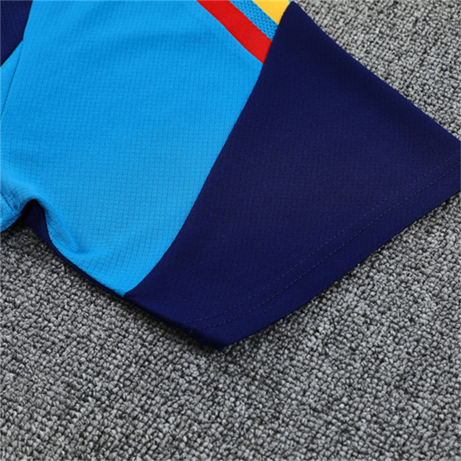 TKH-turbokithub-Spain 2026 Kids Short-Sleeve Training Set - Lake Blue Top & Shorts