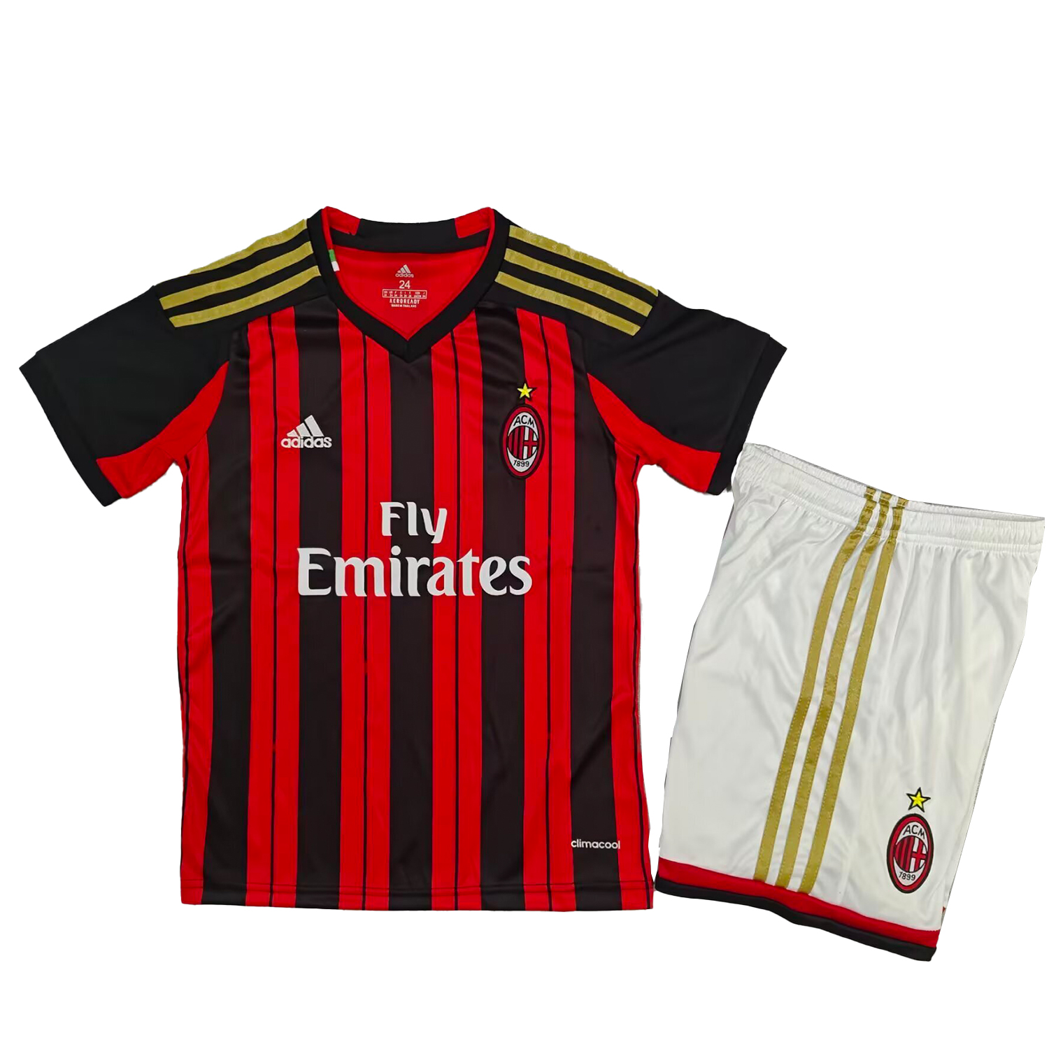 TKH-turbokithub-Retro AC Milan 2013-14 Home Kids Kit