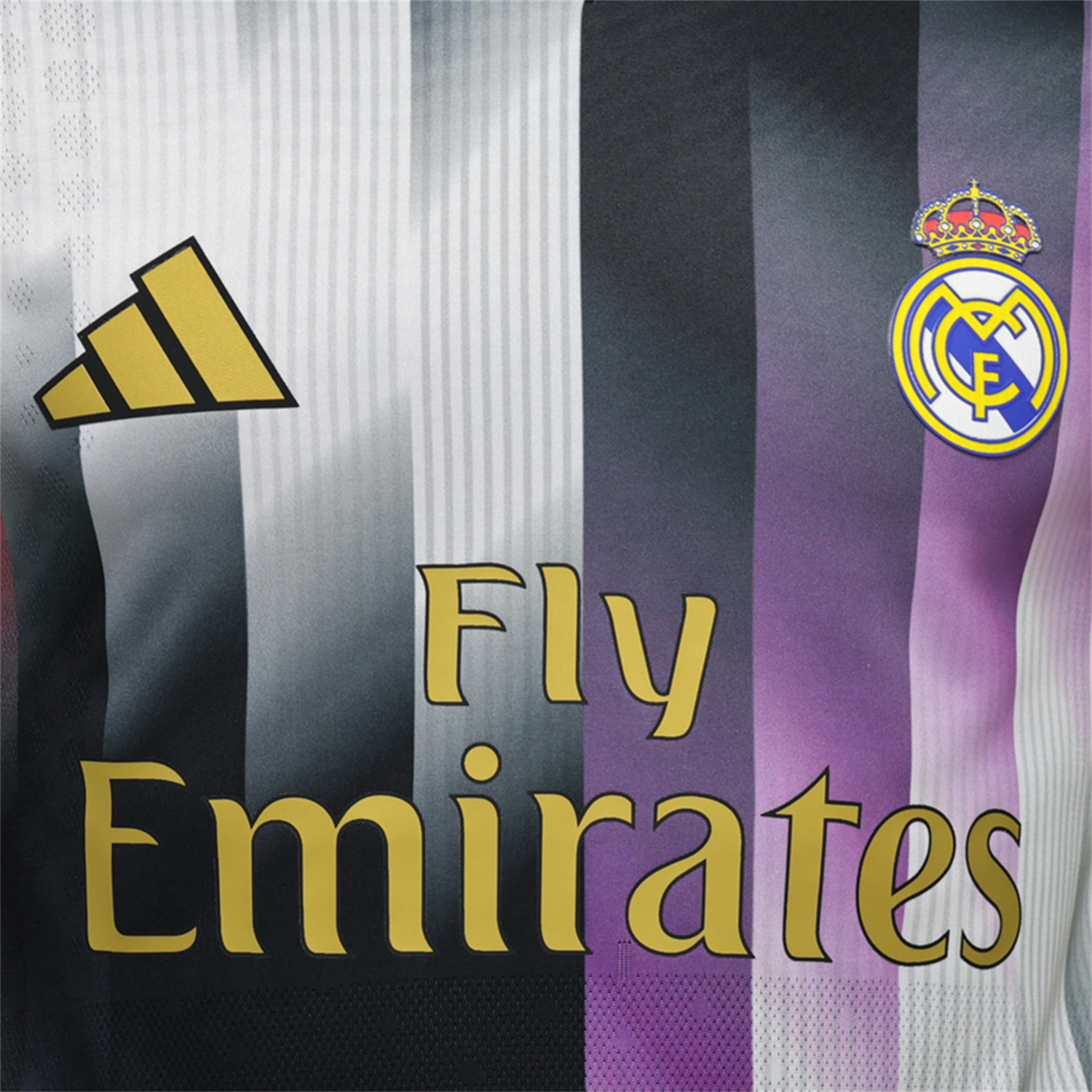 TKH-turbokithub-Real Madrid 26-27 Black White Gradient Purple Special Jersey - Player Version