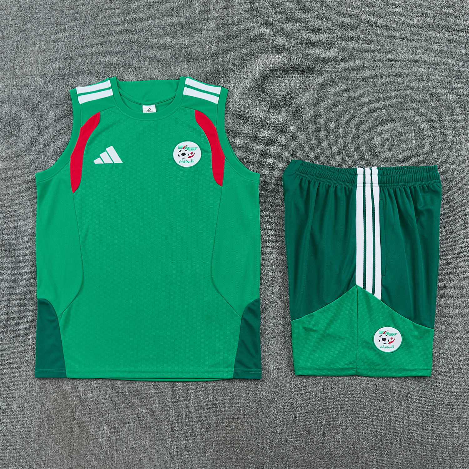 TKH-turbokithub-Algeria 2026 Vest Training Set - Green Vest and Shorts