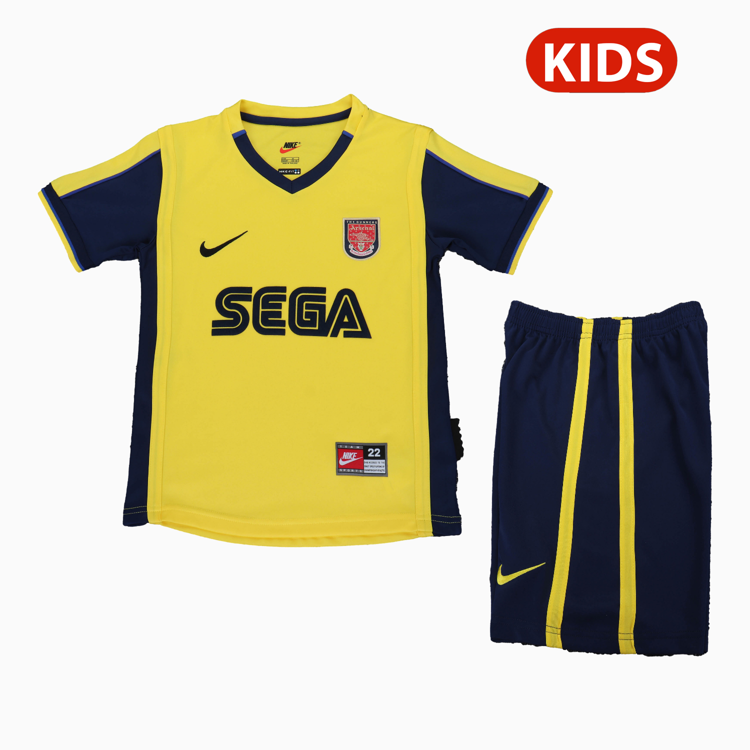 TKH-turbokithub-Retro Arsenal 2000-01 Away Kids Kit