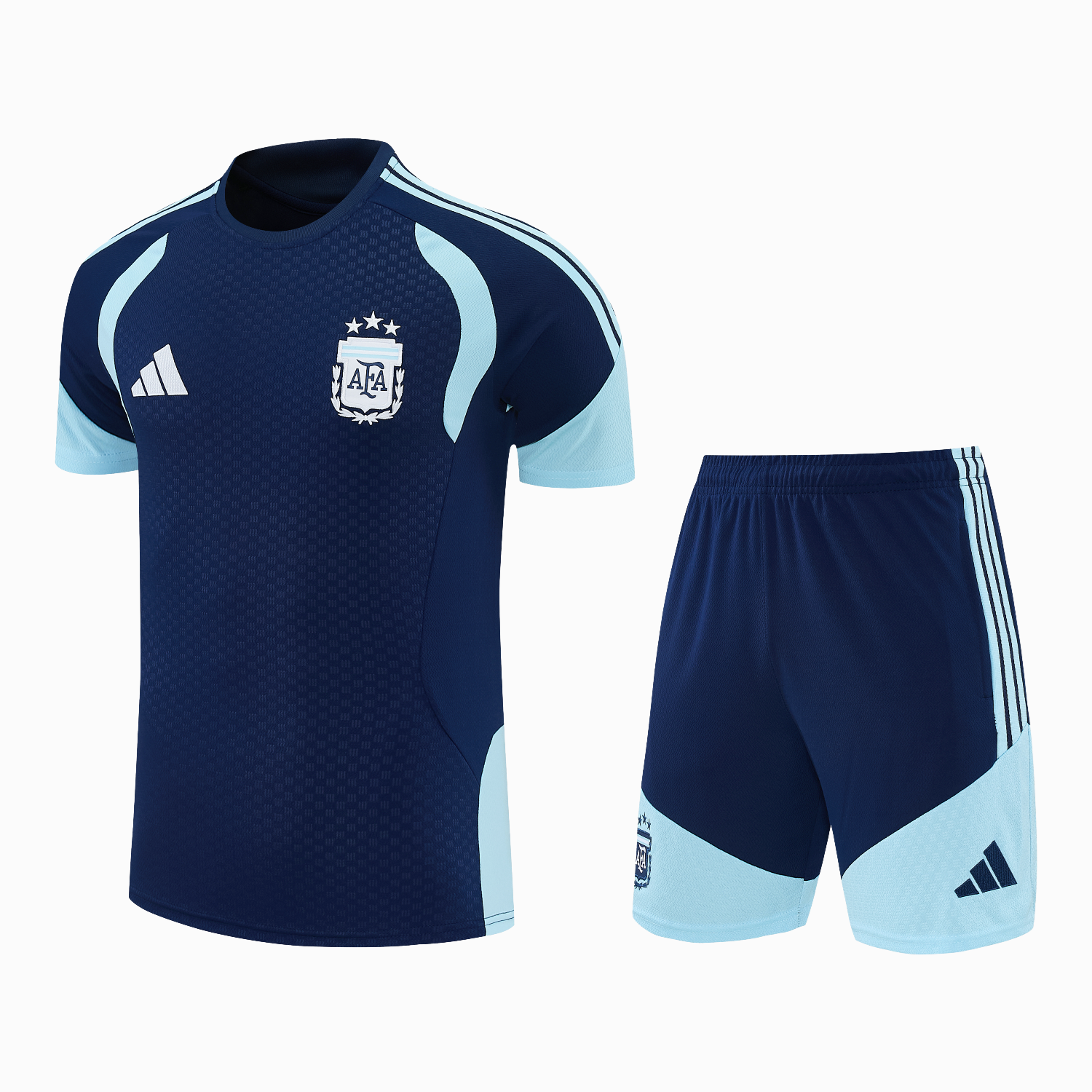 TKH-turbokithub-Argentina 2026 Short-Sleeve Training Set - Dark Blue Top and Shorts