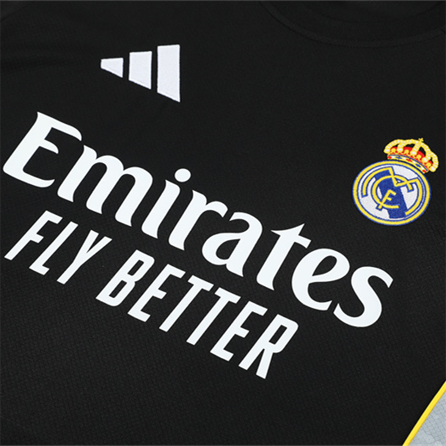 TKH-turbokithub-Real Madrid 25-26 Short-Sleeve Training Set - Yellow Line Black Top and Black Shorts