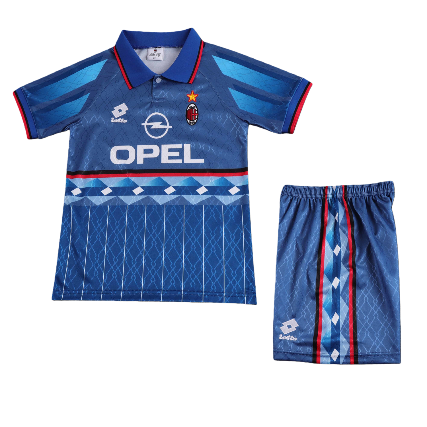 TKH-turbokithub-Retro AC Milan 1995-96 Away Kids Kit