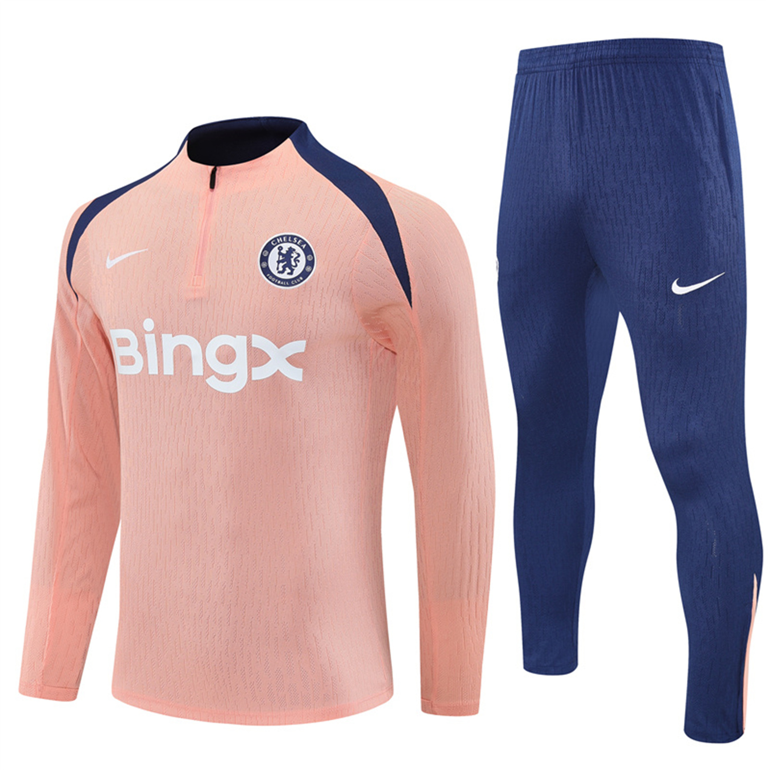 TKH-turbokithub-C.H.E.L.S.E.A 25-26 Long Sleeve Training Set - Player Version - Pink Top and Blue Pants