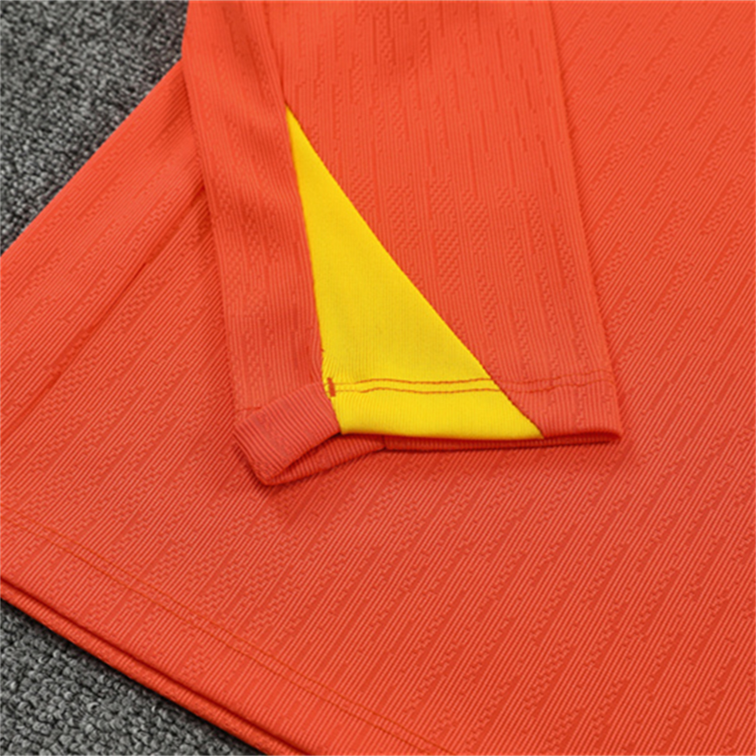 TKH-turbokithub-Brazil 25-26 Long Sleeve Training Set - Player Version - Orange Top and Black Pants