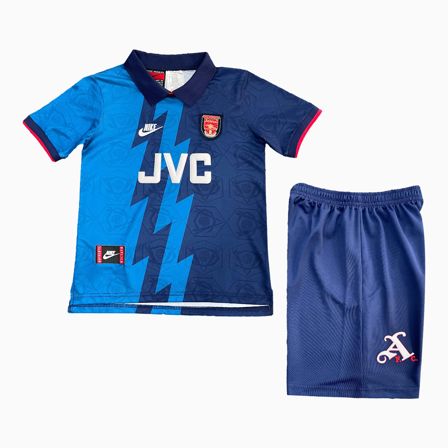 TKH-turbokithub-Retro Arsenal 1995-96 Away Kids Kit