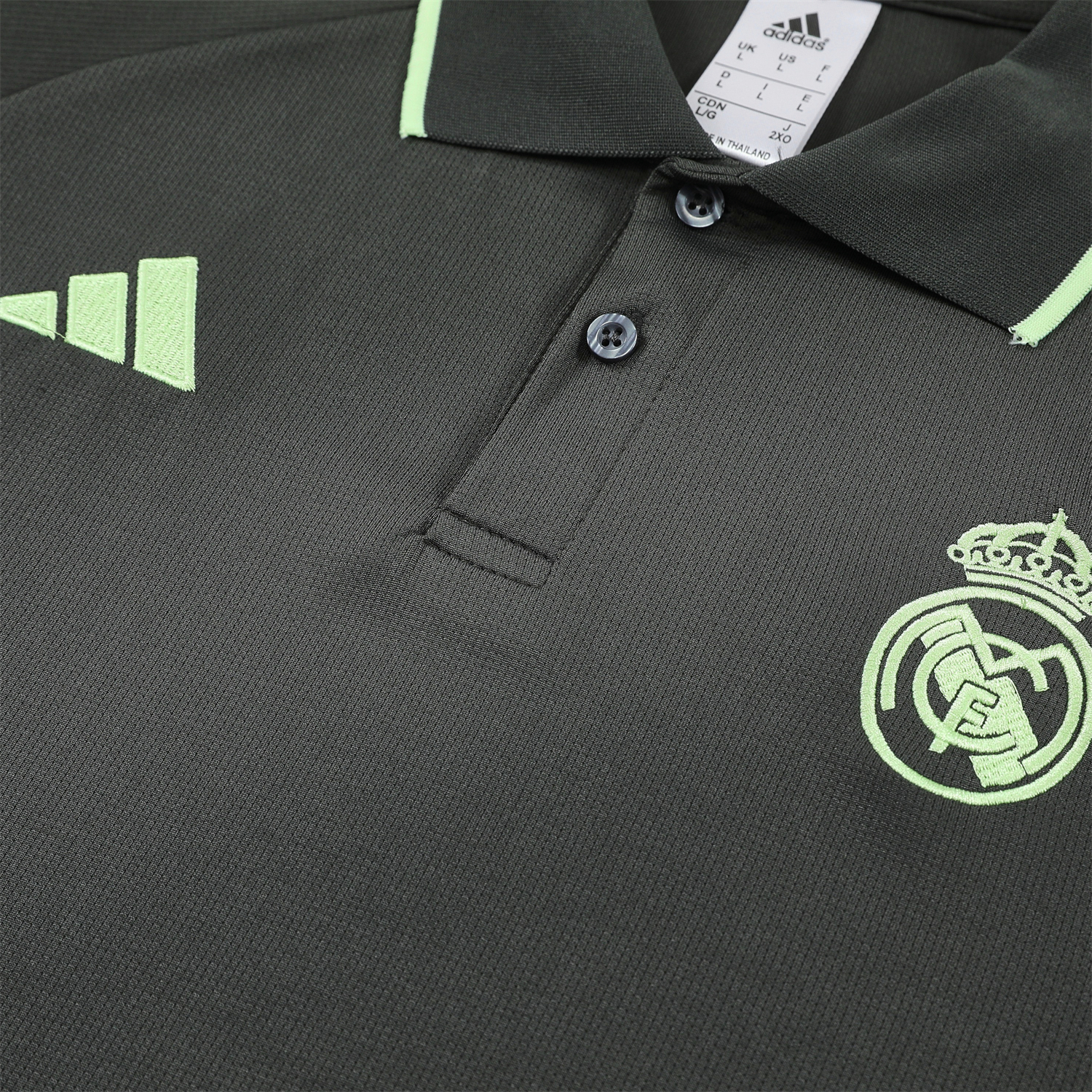 TKH-turbokithub-Real Madrid 25-26 POLO Short-Sleeve Training Set - Dark Grey Top and Pants