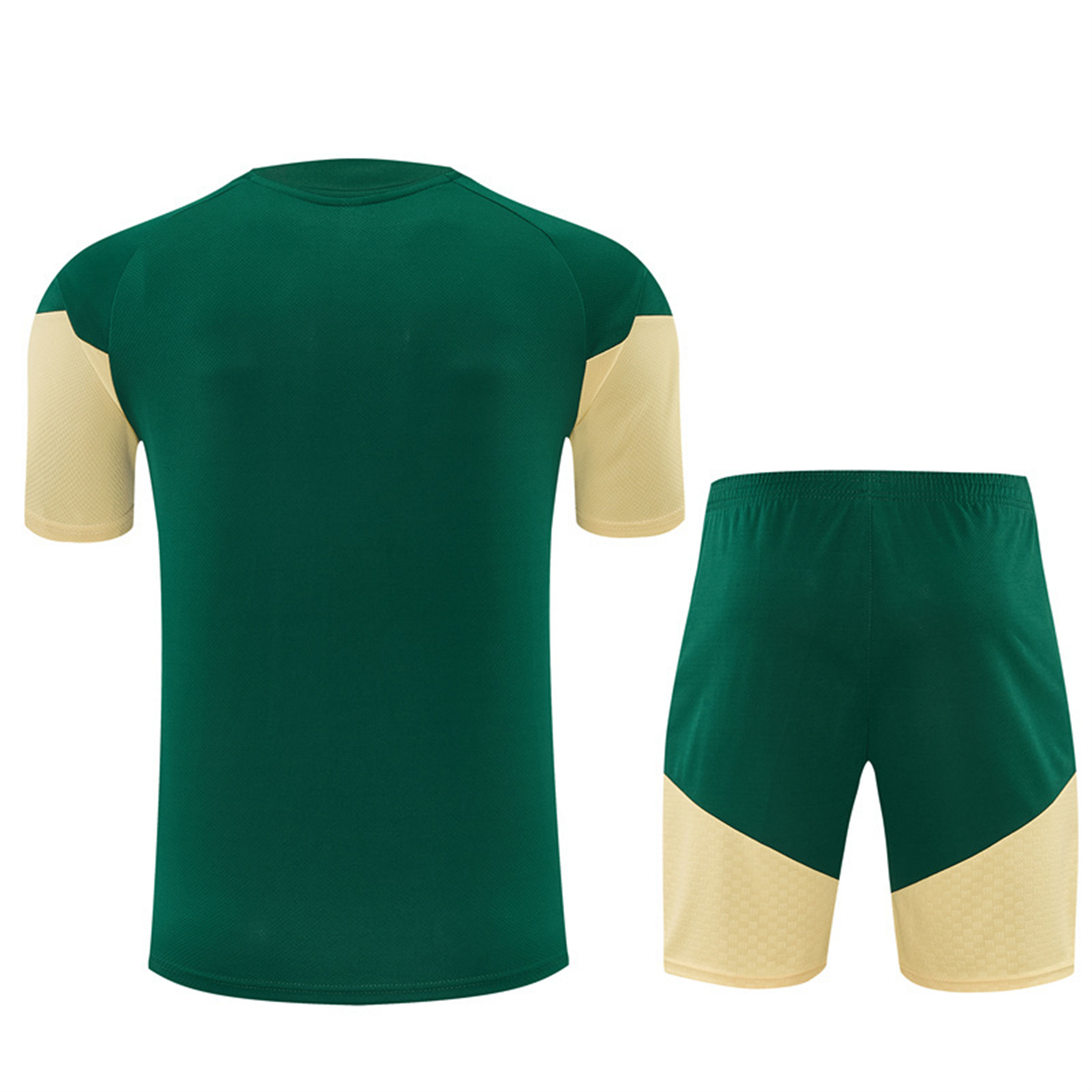 TKH-turbokithub-Real Madrid 26-27 Kids Short-Sleeve Training Set - Green Top & Green Shorts