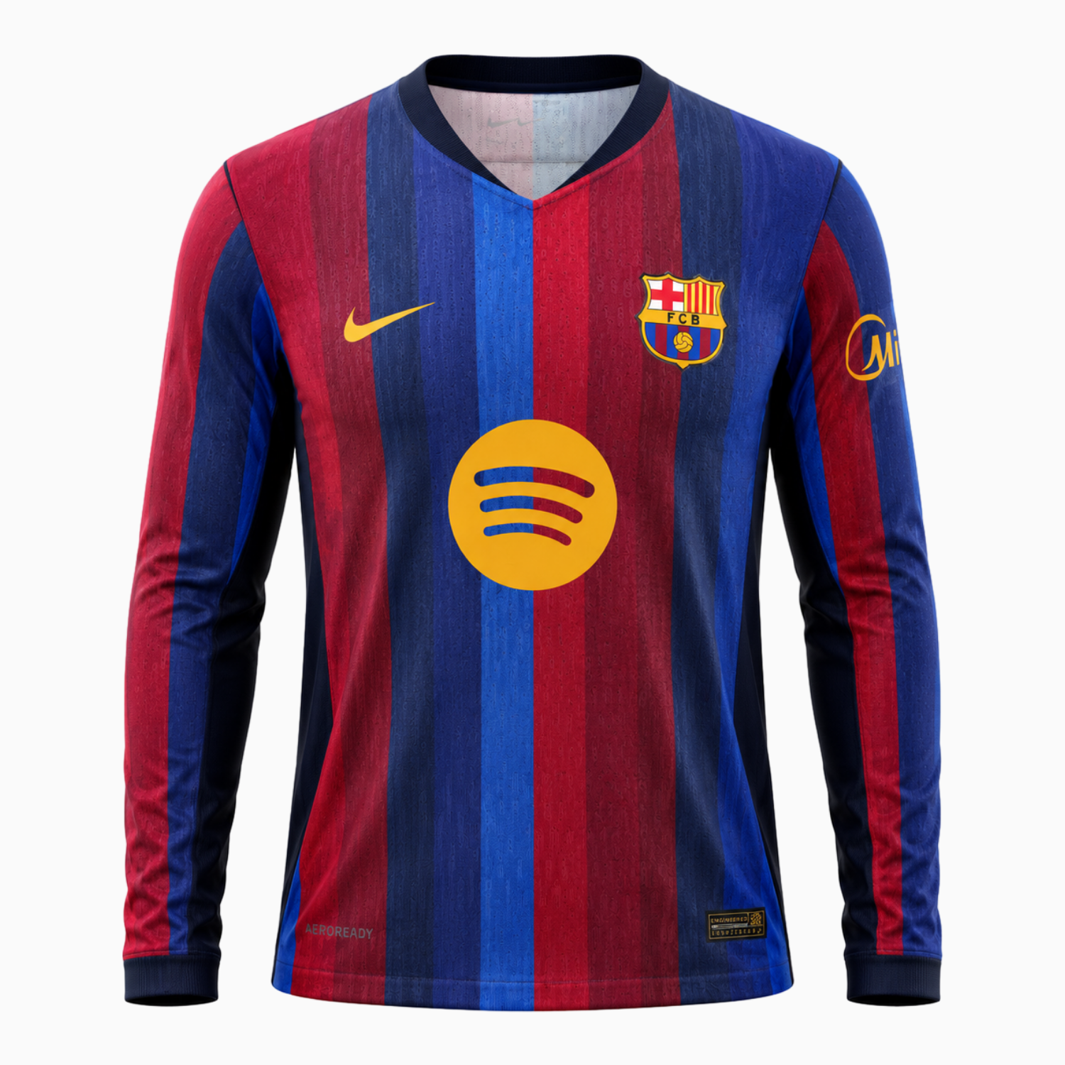 TKH-turbokithub-Barcelona 26-27 Home Long Sleeves Jersey - Player Version