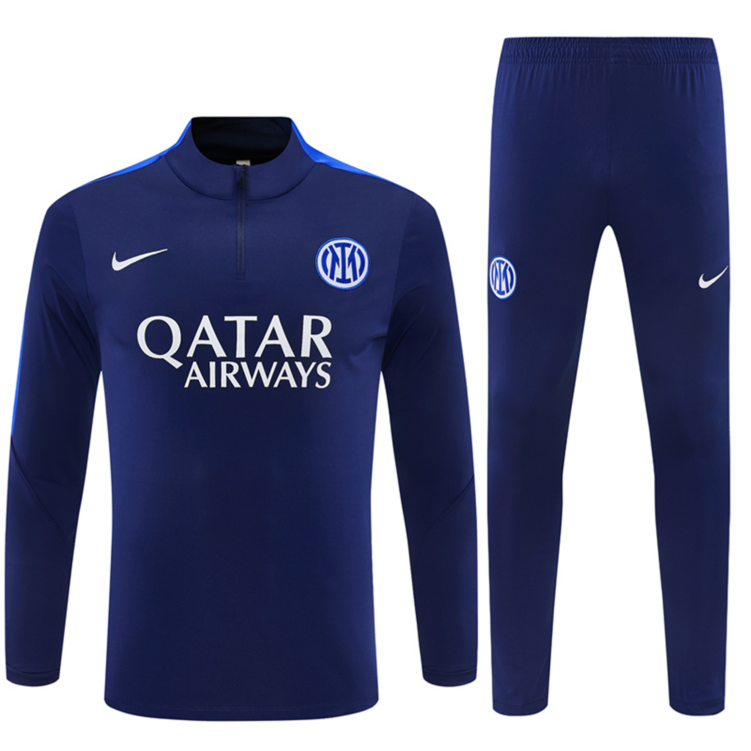 TKH-turbokithub-Inter Milan 26-27 Kids Long Sleeve Training Set - Royal Blue Top & Royal Blue Pants