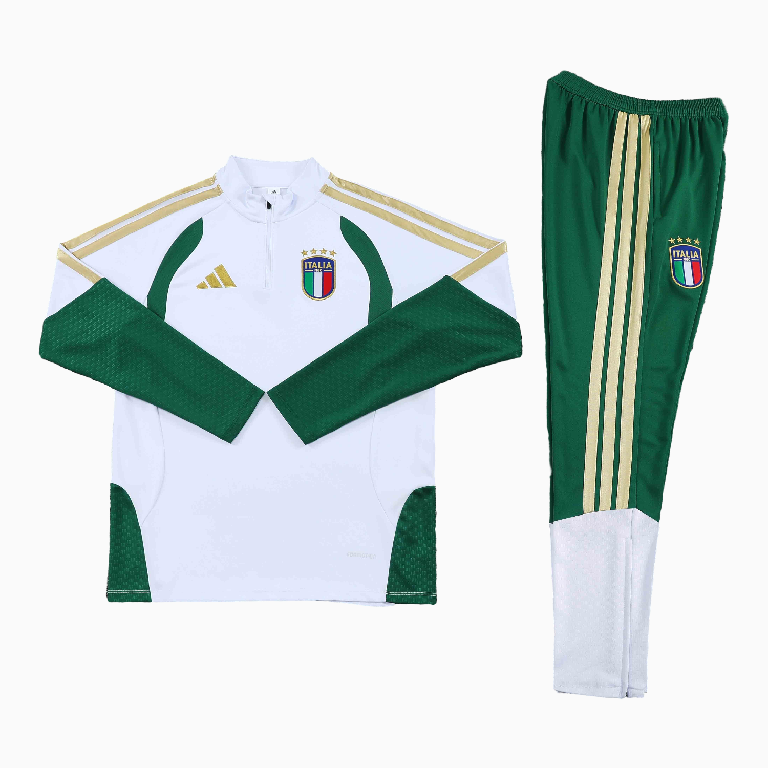 TKH-turbokithub-Italy 2026 Kids Long Sleeve Training Set - White Top & Pants
