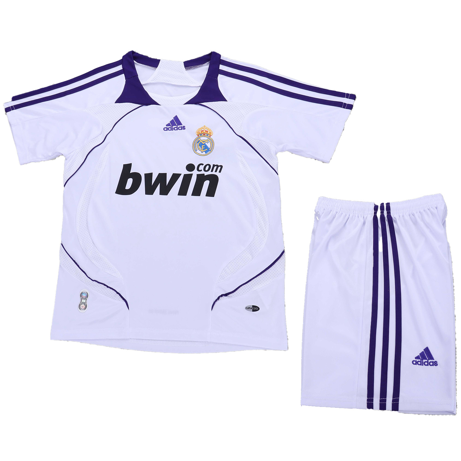 TKH-turbokithub-Retro Real Madrid 2007-08 Home Kids Kit