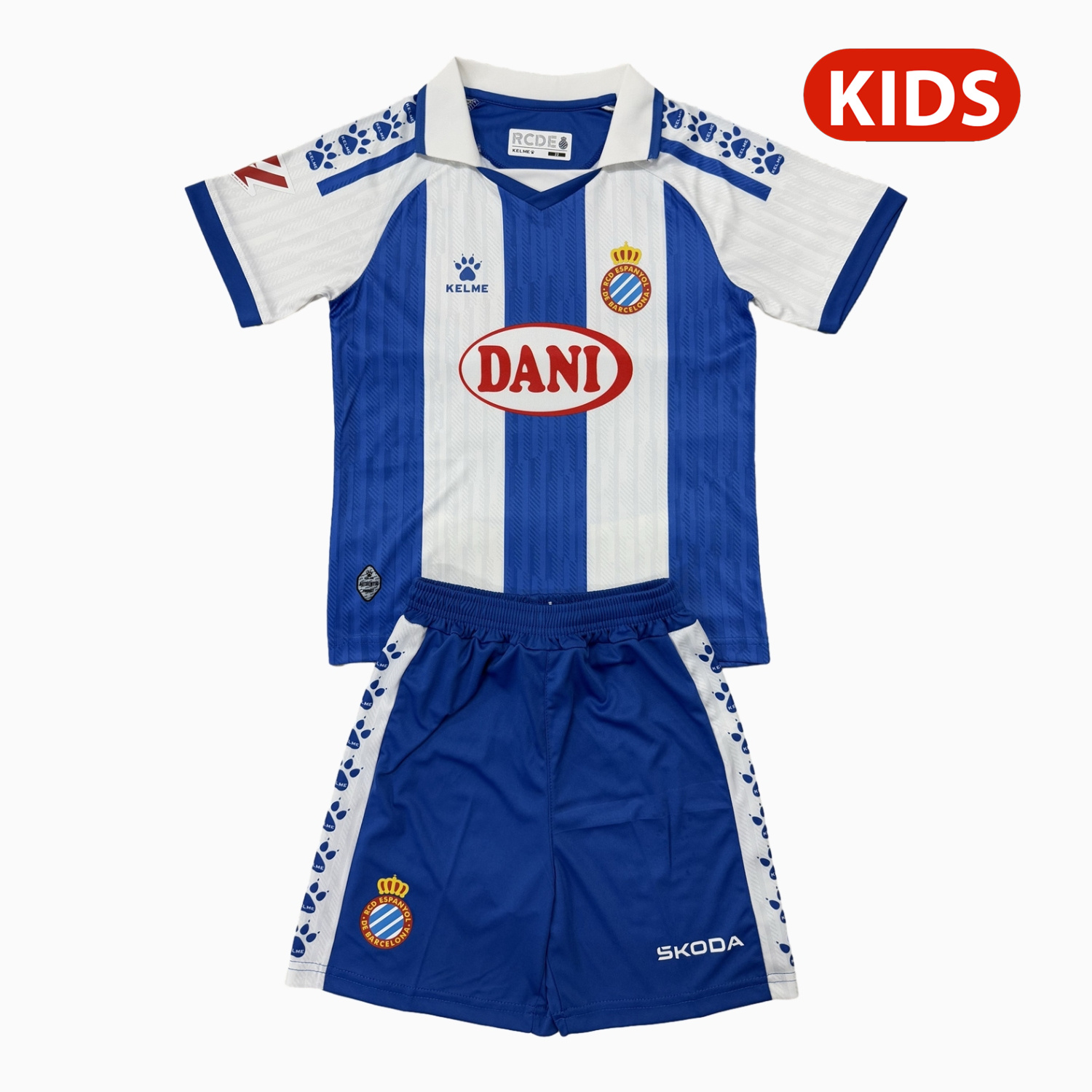 TKH-turbokithub-RCD Espanyol 25-26 Home Kids Kit