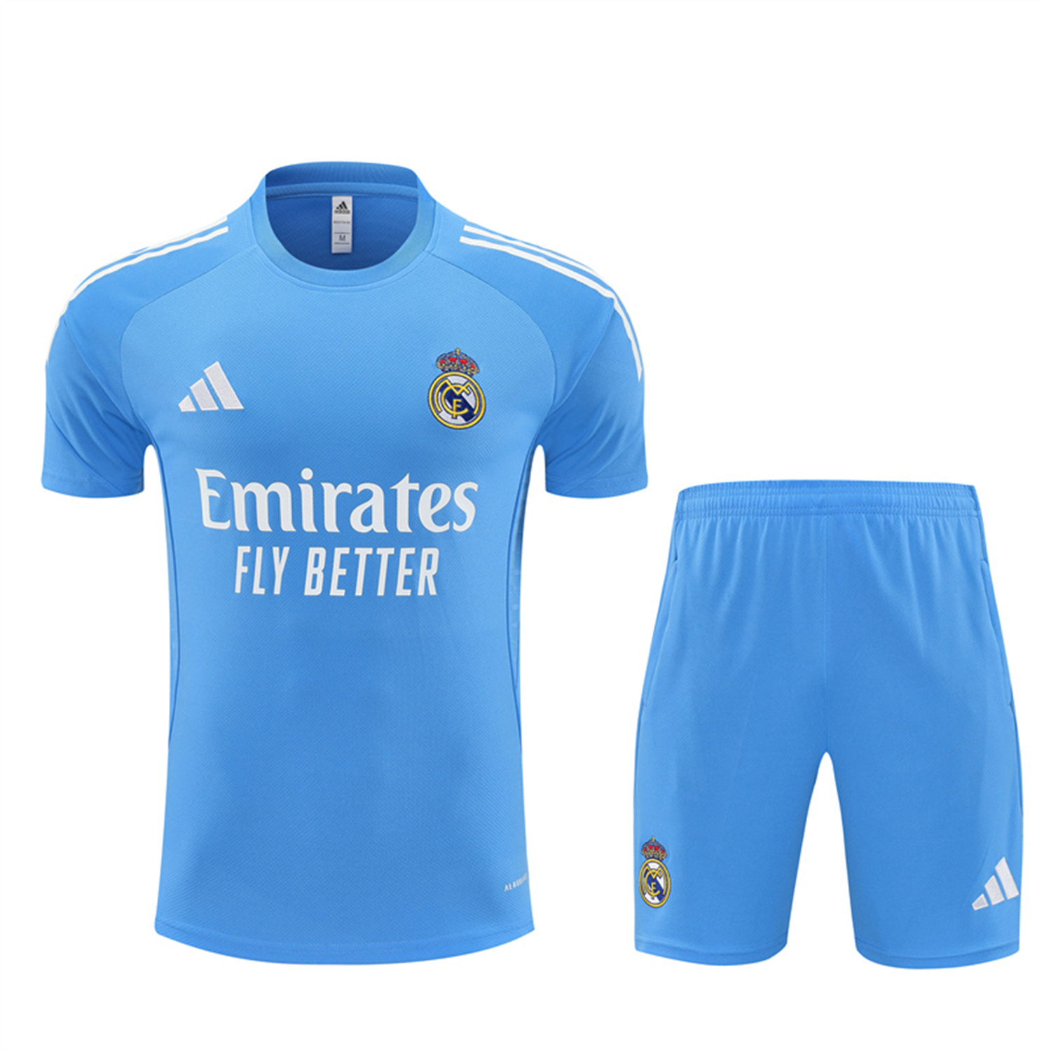 TKH-turbokithub-Real Madrid 25-26 Short-Sleeve Training Set - Sky Blue Top and Sky Blue Shorts