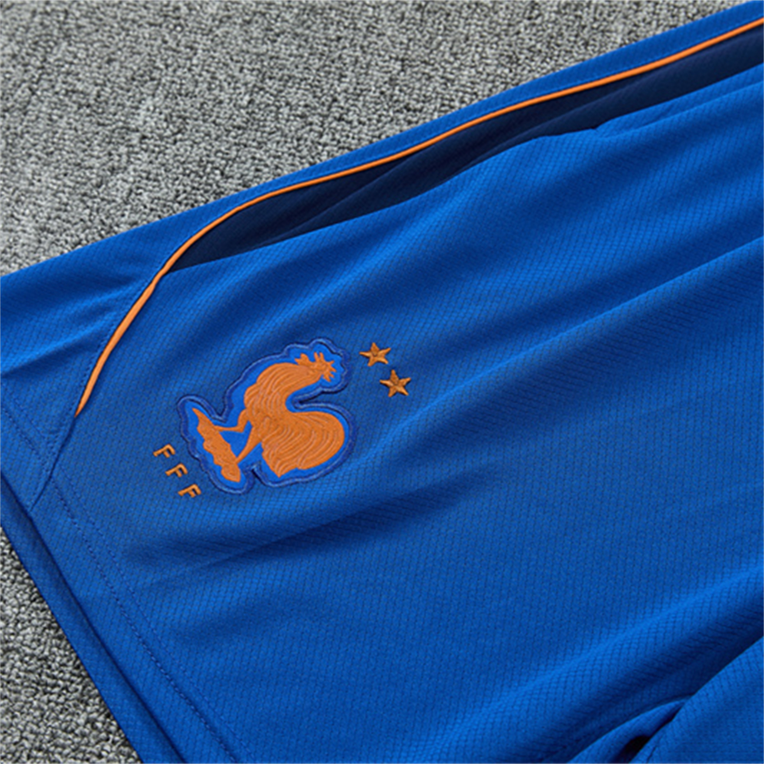 TKH-turbokithub-France 2026 Kids Short-Sleeve Training Set - Blue Top & Shorts