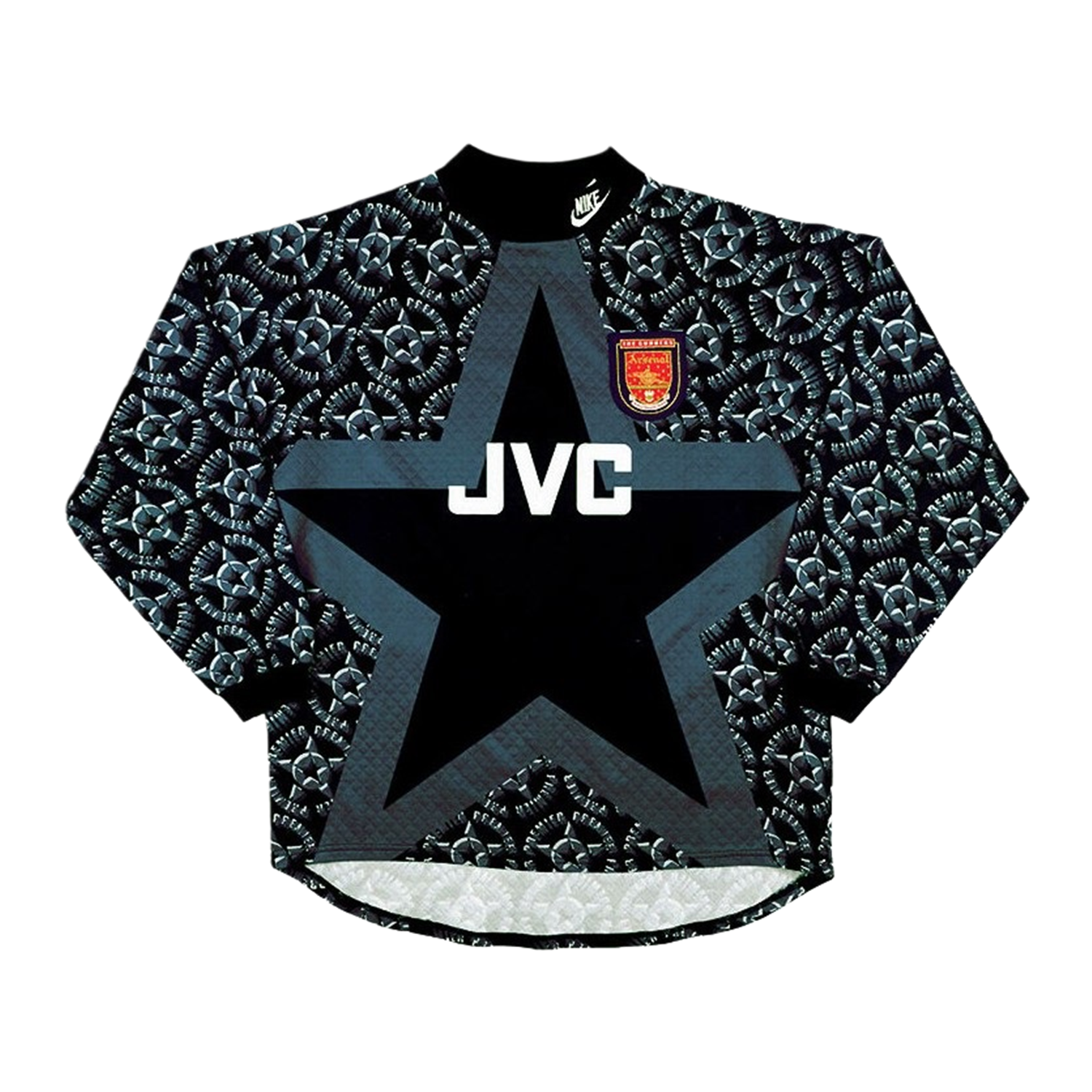 TKH-turbokithub-Retro Arsenal 1994-95 Black GK Long Sleeves Jersey