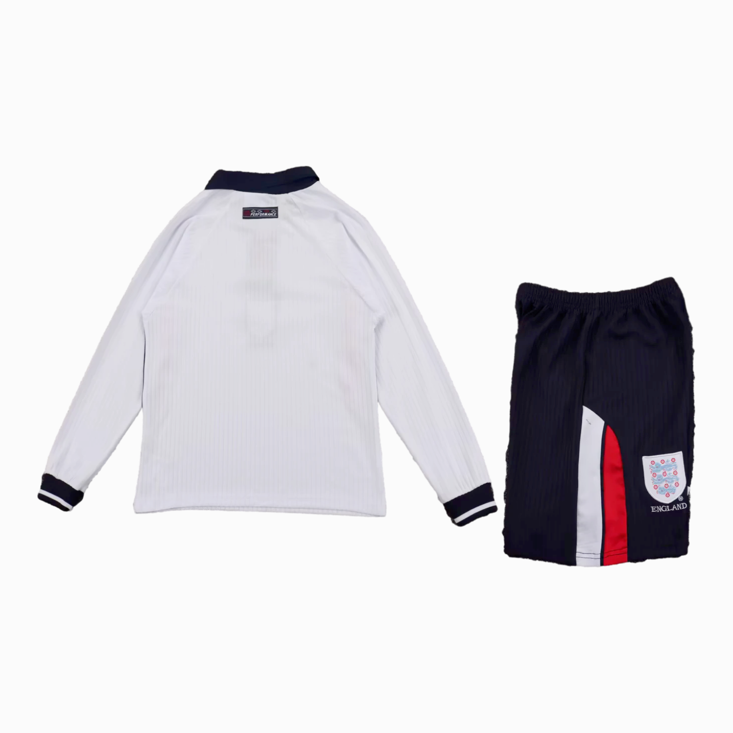 TKH-turbokithub-Retro England 1998 Home Long Sleeves Kids Kit