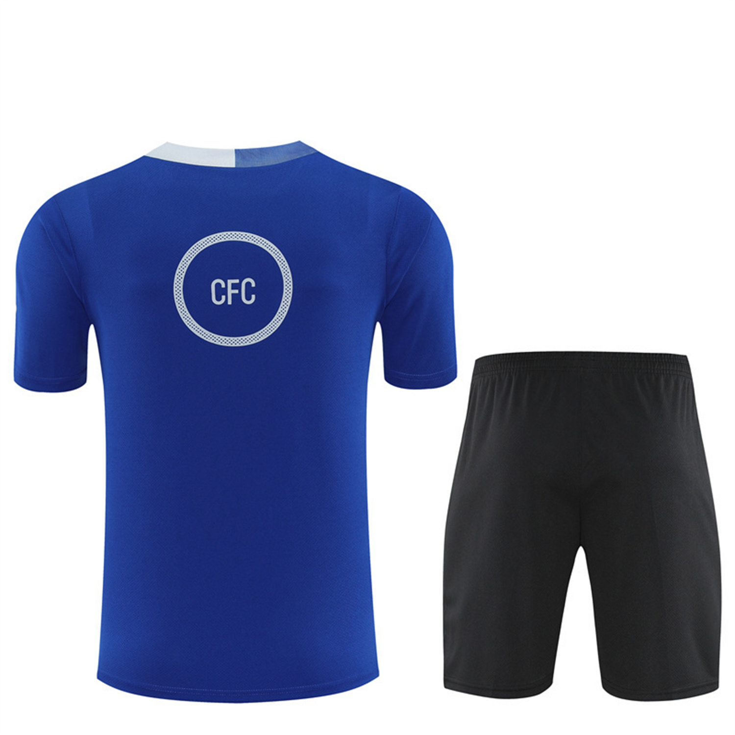 TKH-turbokithub-C.H.E.L.S.E.A 25-26 Short-Sleeve Training Set - Blue Top & Black Shorts