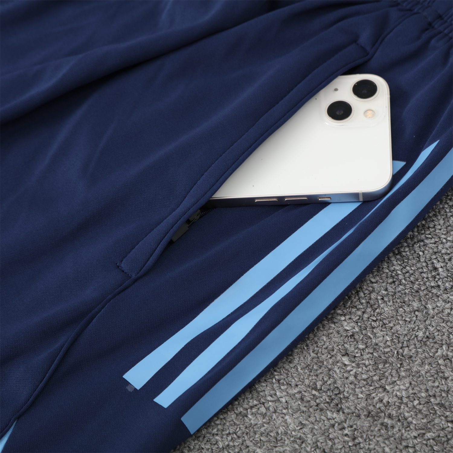 TKH-turbokithub-Real Madrid 25-26 Short-Sleeve Training Set - Blue Water Pattern Top & Deep Blue Shorts