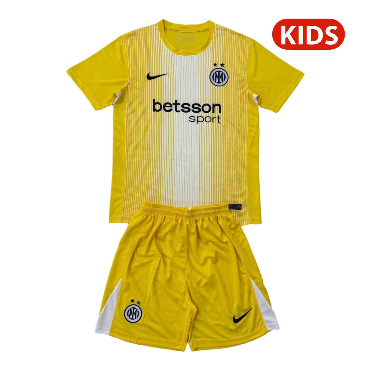 TKH-turbokithub-Inter Milan 25-26 Yellow Goalkeeper Kids Kit