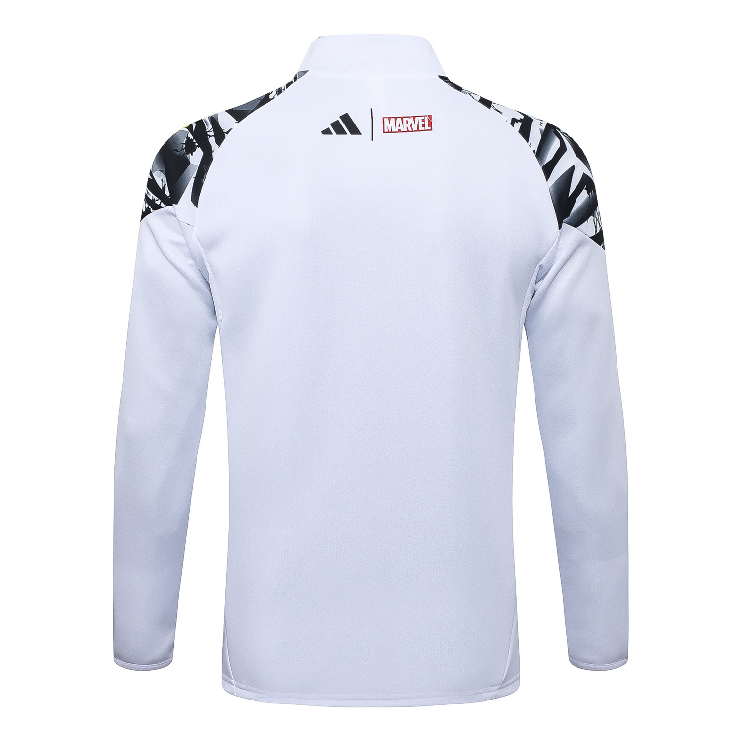 TKH-turbokithub-Real Madrid 25-26 Unsponsored Long Sleeve Training Set - White Top & Black Pants